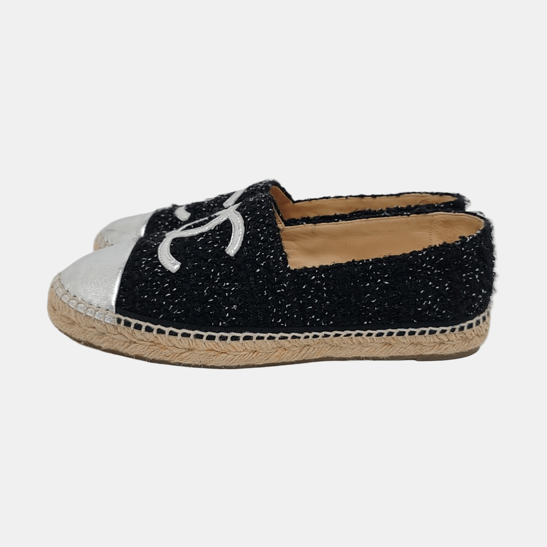 Chanel Chanel Tweed CC Logo Espadrilles Size 40 Size US 10 / IT 40 - 6 Thumbnail