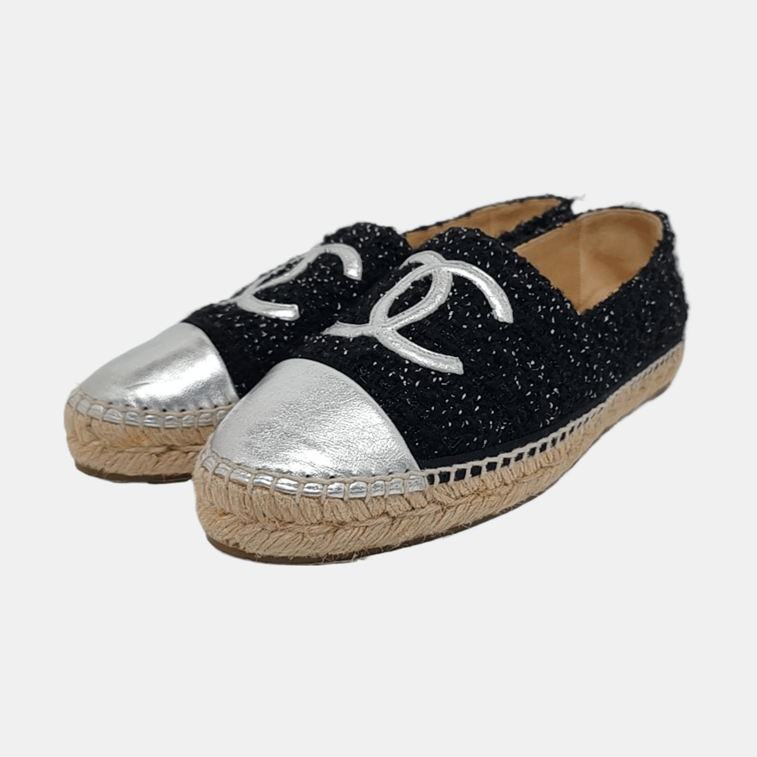 Chanel Chanel Tweed CC Logo Espadrilles Size 40 Size US 10 / IT 40 - 2 Thumbnail
