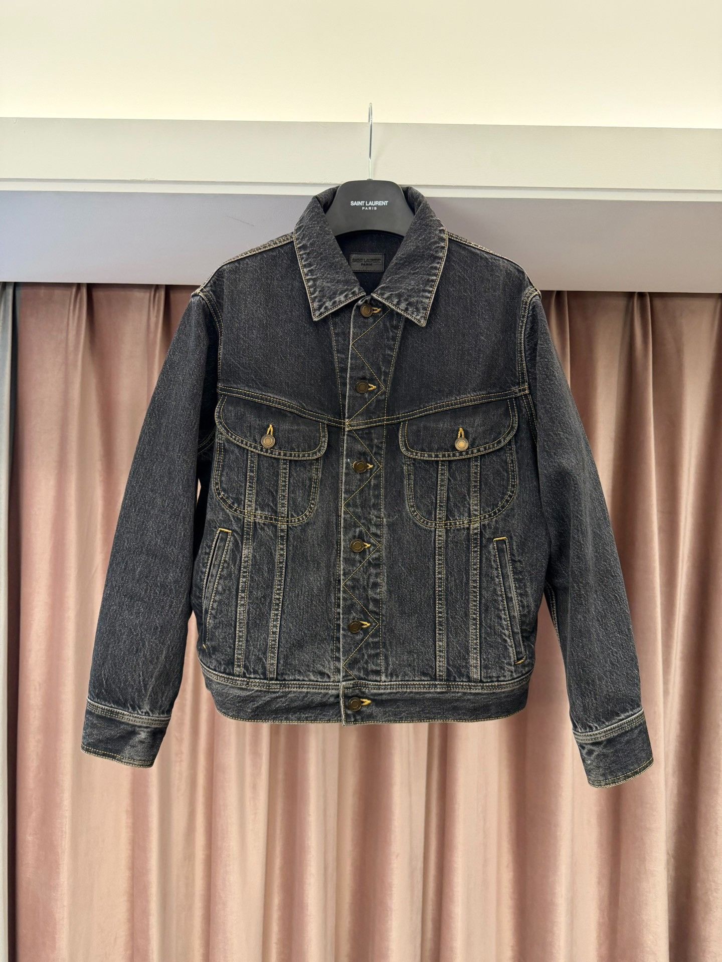 Saint Laurent Paris Saint Laurent Washed Denim Jacket Size S Size US S / EU 44-46 / 1 - 2 Thumbnail