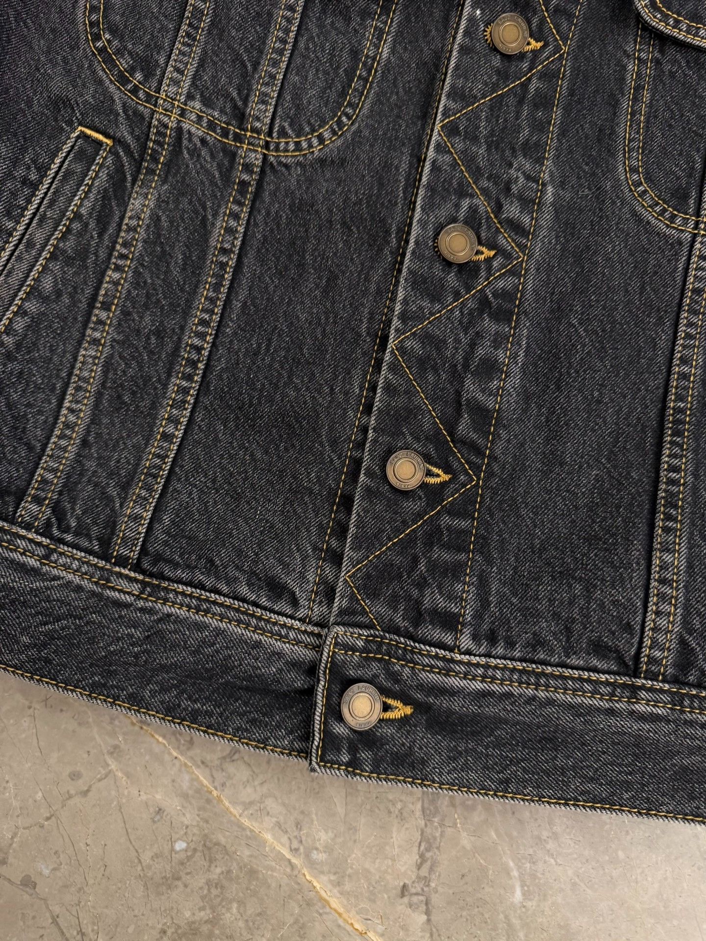 Saint Laurent Paris Saint Laurent Washed Denim Jacket Size S Size US S / EU 44-46 / 1 - 7 Thumbnail