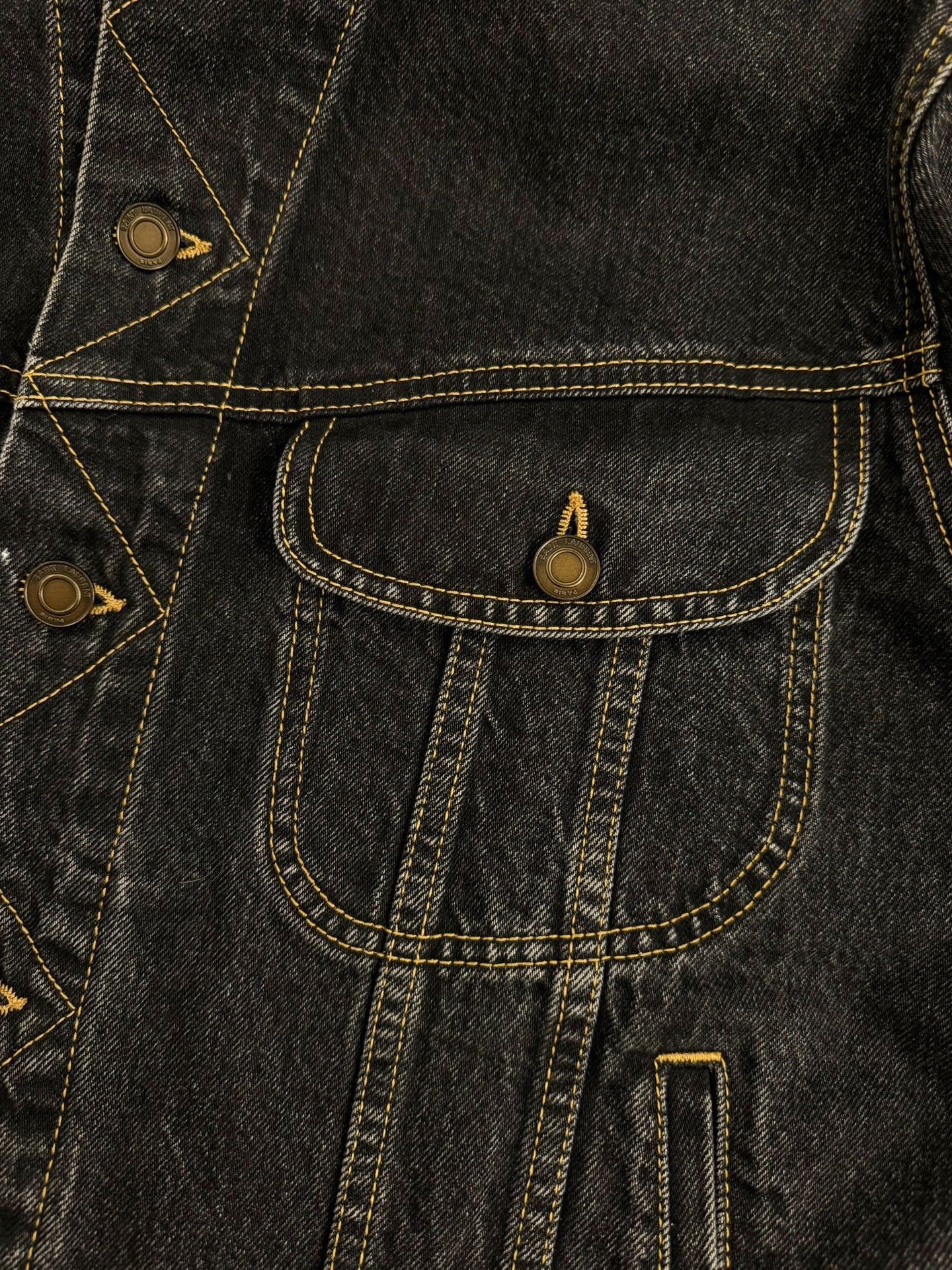 Saint Laurent Paris Saint Laurent Washed Denim Jacket Size S Size US S / EU 44-46 / 1 - 5 Thumbnail