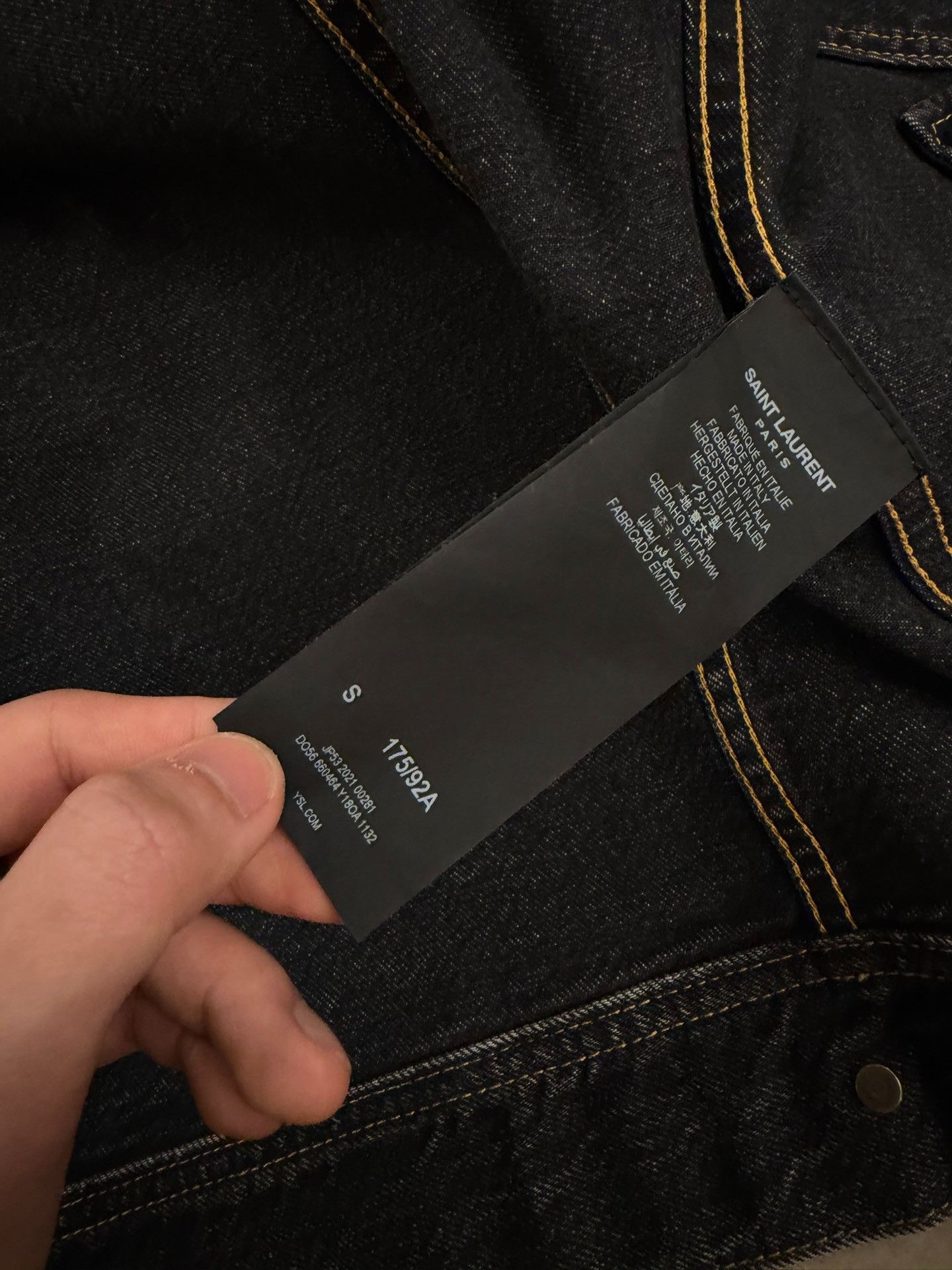 Saint Laurent Paris Saint Laurent Washed Denim Jacket Size S Size US S / EU 44-46 / 1 - 6 Thumbnail