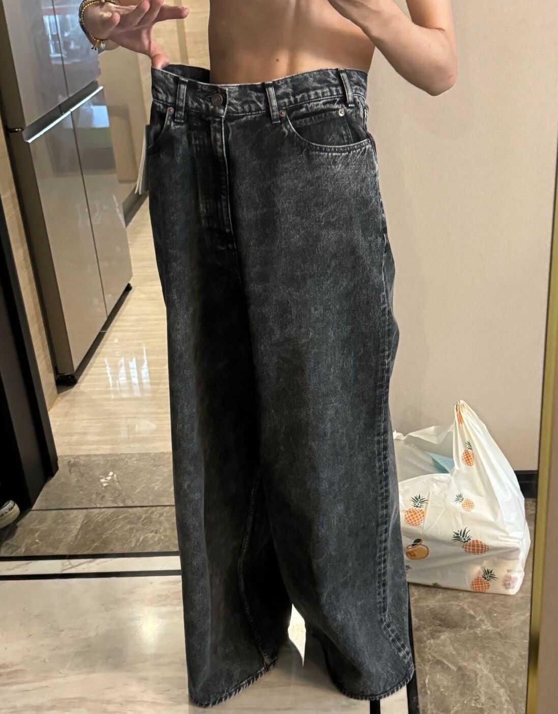 Celine Celine 22SS Washed Black Denim Jeans Size 27 Size US 27 - 10 Thumbnail