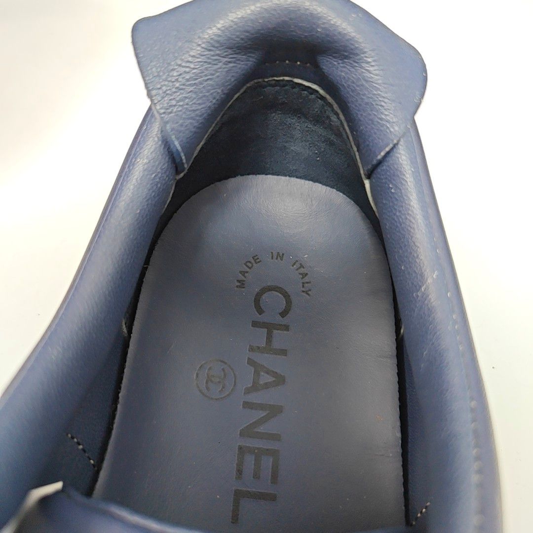 Chanel CHANEL Leather Logo Low-Top Sneakers Size 39.5 Size US 6.5 / EU 39-40 - 8 Thumbnail
