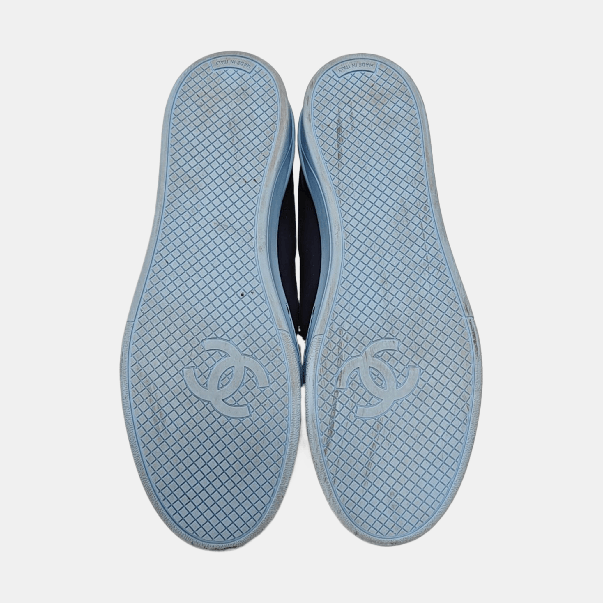 Chanel CHANEL Leather Logo Low-Top Sneakers Size 39.5 Size US 6.5 / EU 39-40 - 5 Thumbnail