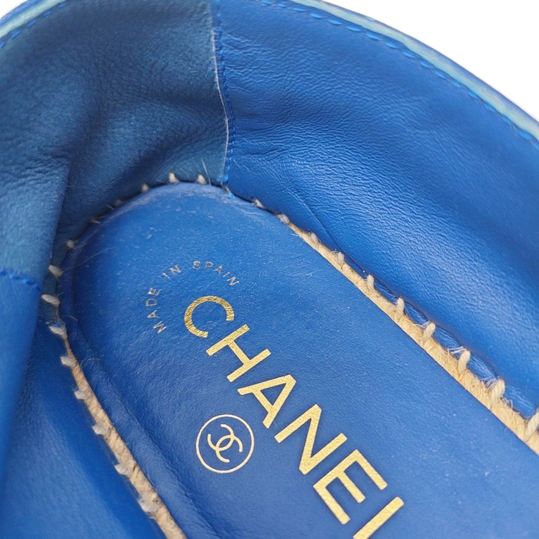Chanel Chanel Blue Leather Espadrilles Size 40 Size US 9 / IT 39 - 9 Thumbnail