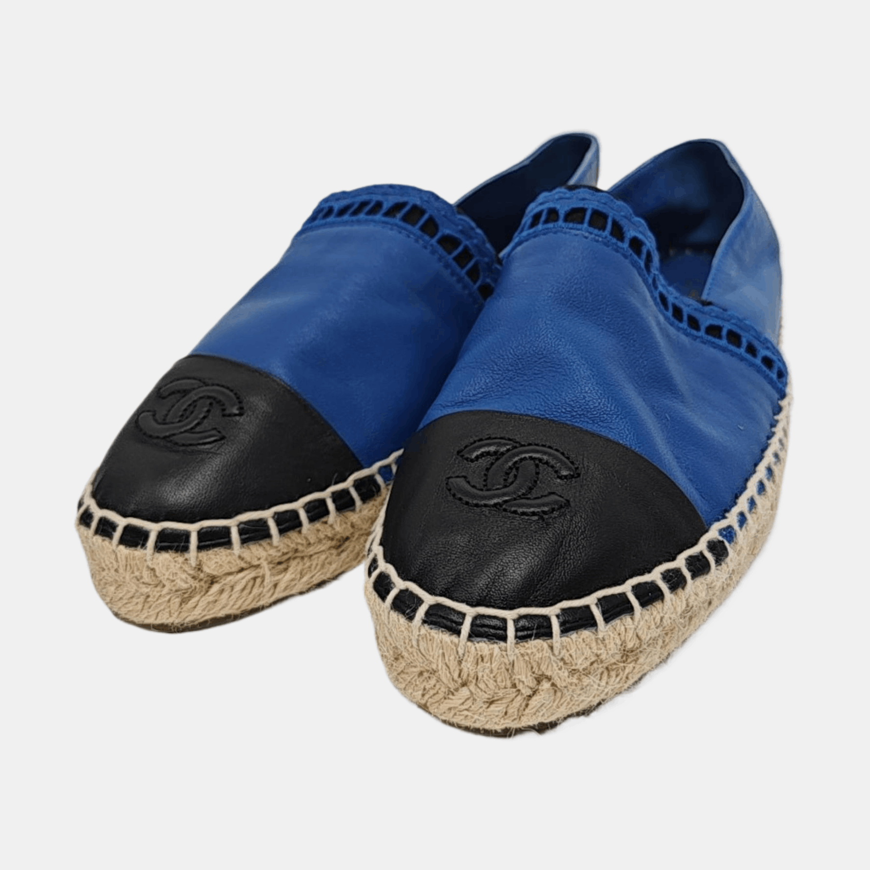 Chanel Chanel Blue Leather Espadrilles Size 40 Size US 9 / IT 39 - 2 Thumbnail
