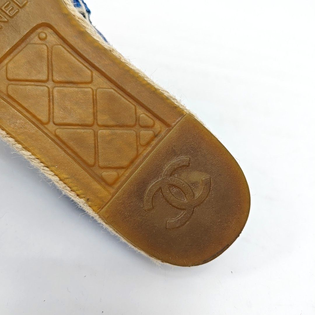 Chanel Chanel Blue Leather Espadrilles Size 40 Size US 9 / IT 39 - 13 Thumbnail