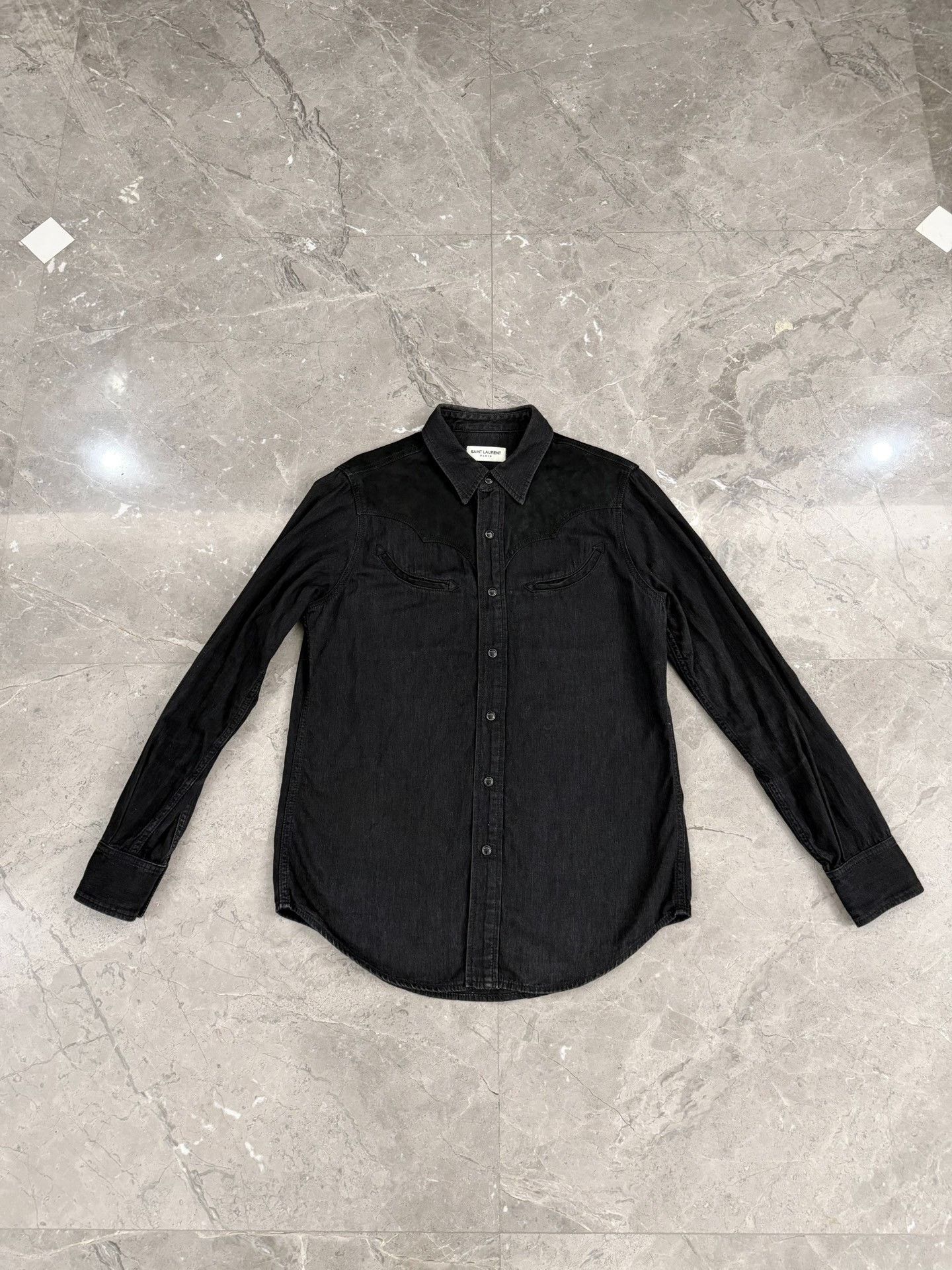 Saint Laurent Paris Saint Laurent Western Snap Button Shirt Size M Size US M / EU 48-50 / 2 - 2 Thumbnail