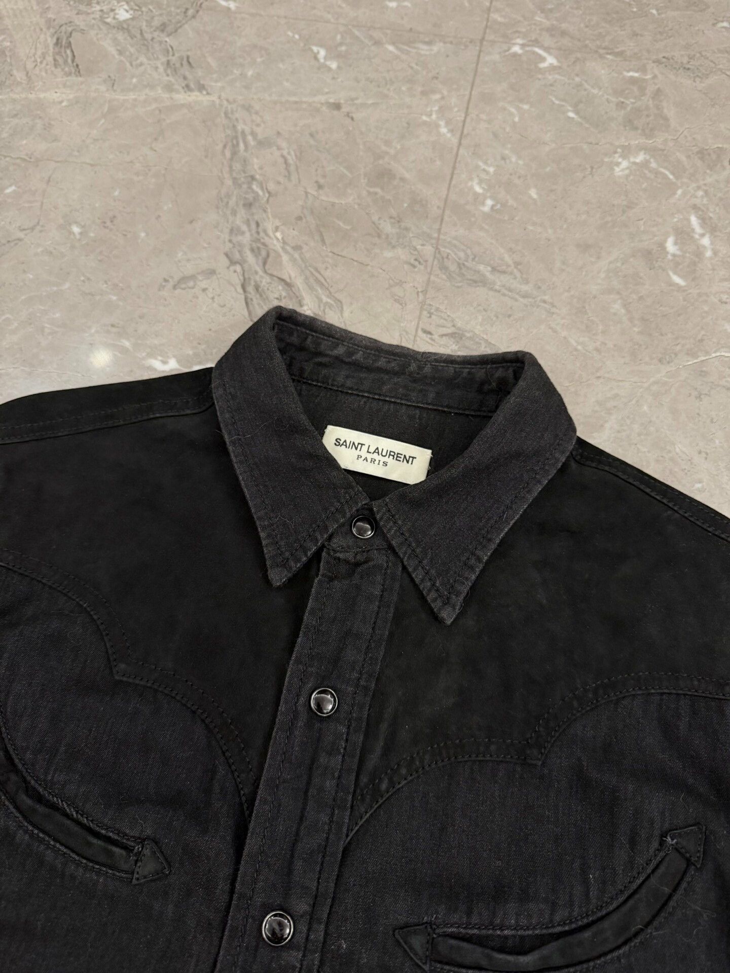 Saint Laurent Paris Saint Laurent Western Snap Button Shirt Size M Size US M / EU 48-50 / 2 - 4 Thumbnail