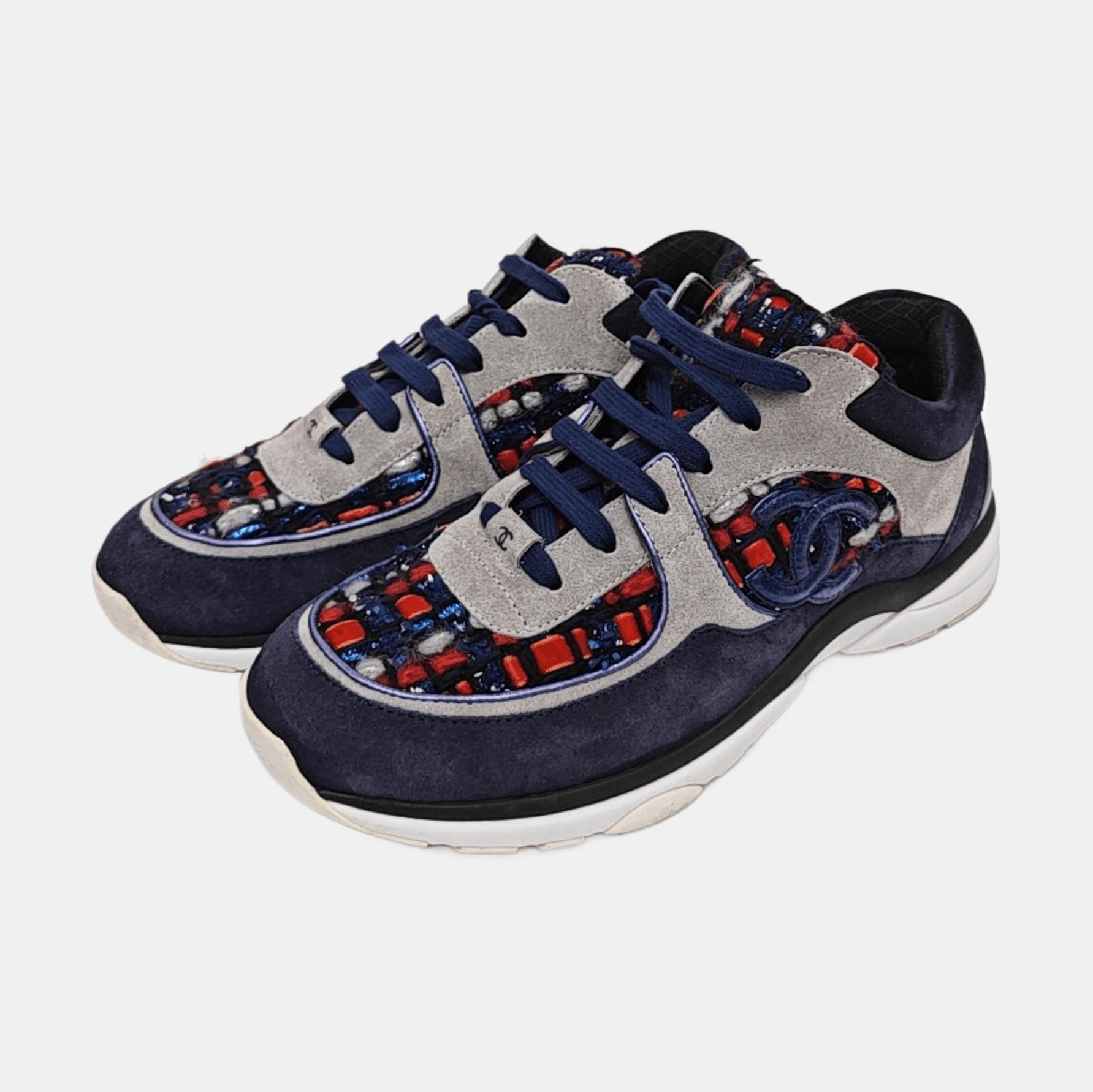 Chanel Chanel Multicolor Low-Top Sneakers US 8 Size US 8 / EU 41 - 2 Thumbnail