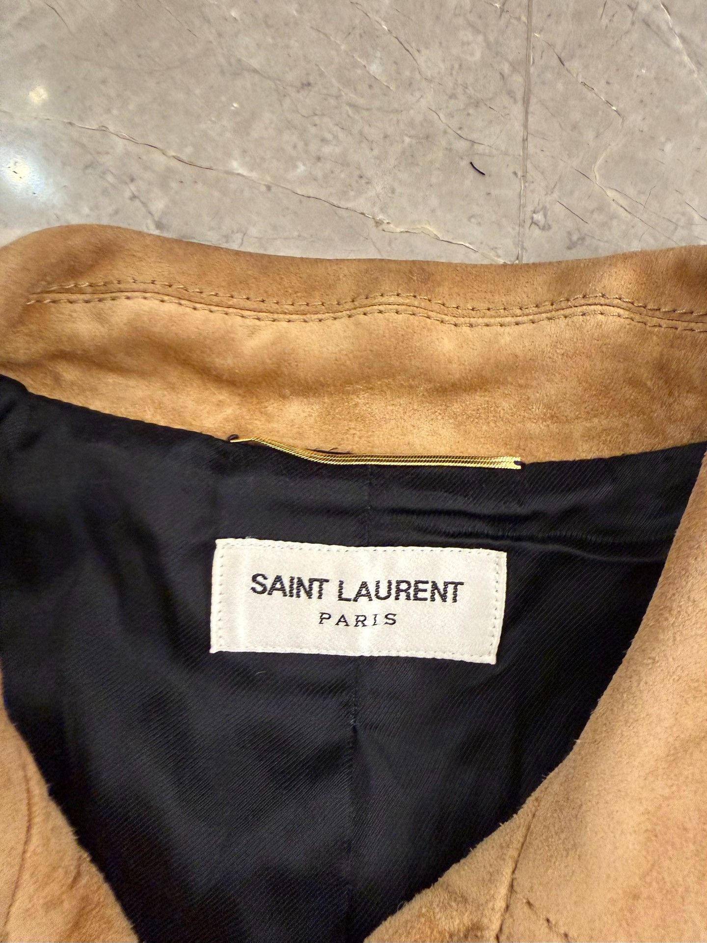 Saint Laurent Paris Saint Laurent Suede Napoleon Jacket Size 34 Size XS / US 0-2 / IT 36-38 - 9 Thumbnail