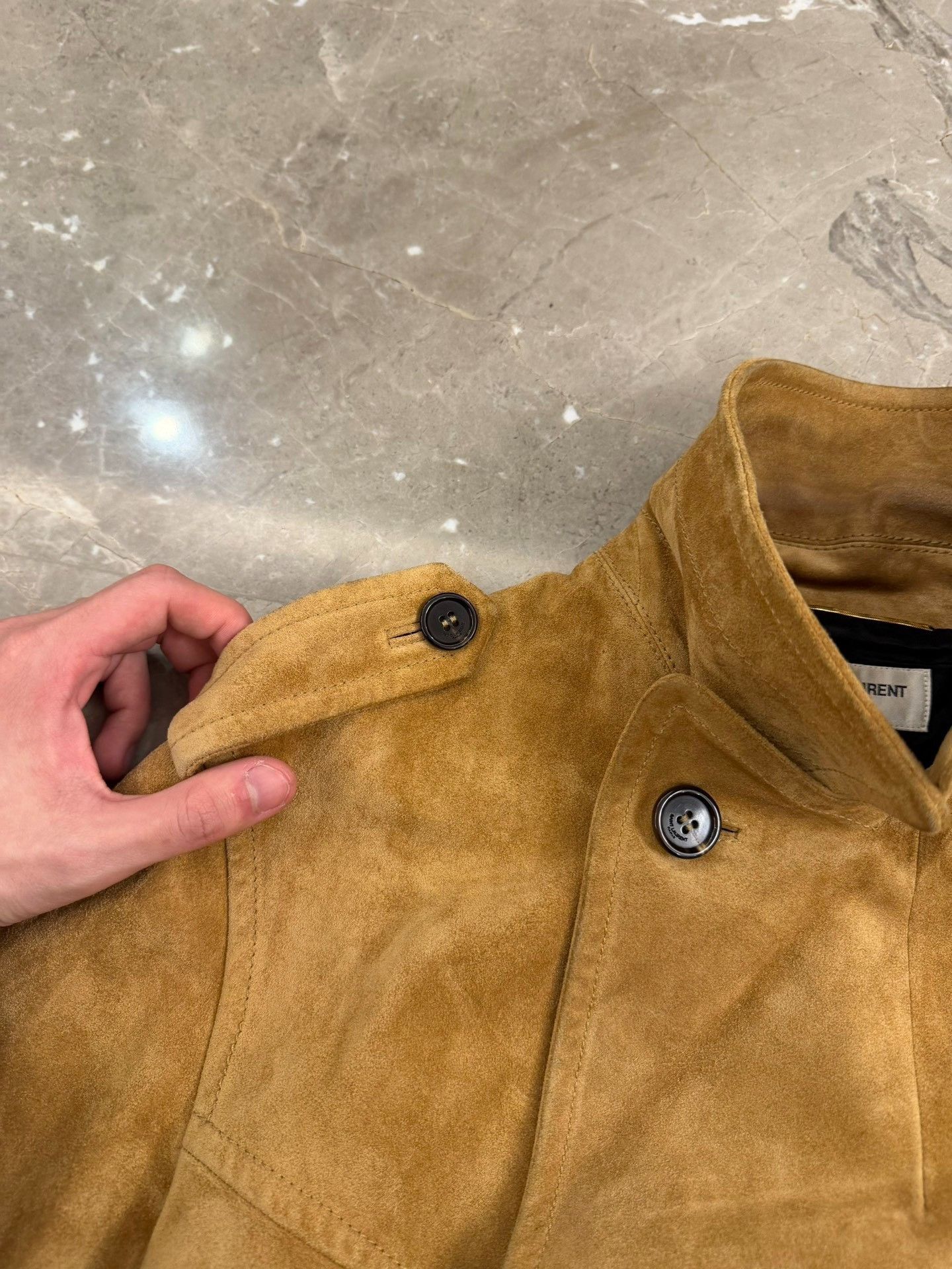 Saint Laurent Paris Saint Laurent Suede Napoleon Jacket Size 34 Size XS / US 0-2 / IT 36-38 - 5 Thumbnail