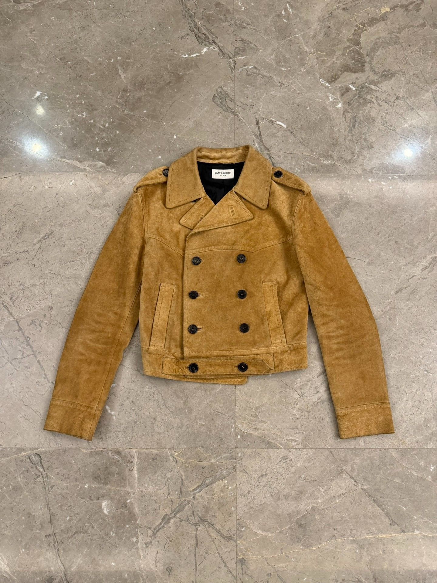 Saint Laurent Paris Saint Laurent Suede Napoleon Jacket Size 34 Size XS / US 0-2 / IT 36-38 - 3 Thumbnail