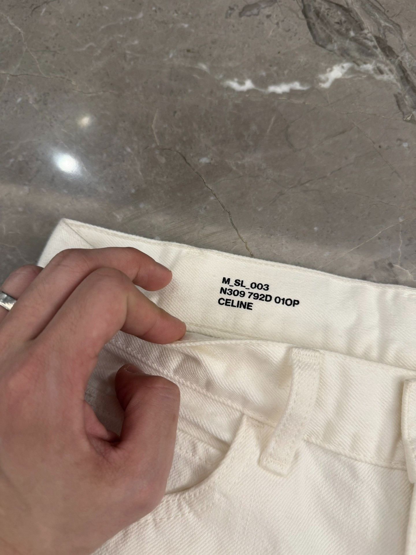 Celine Celine M_SL_003 White Denim Jeans Size 27 Size US 27 - 6 Thumbnail