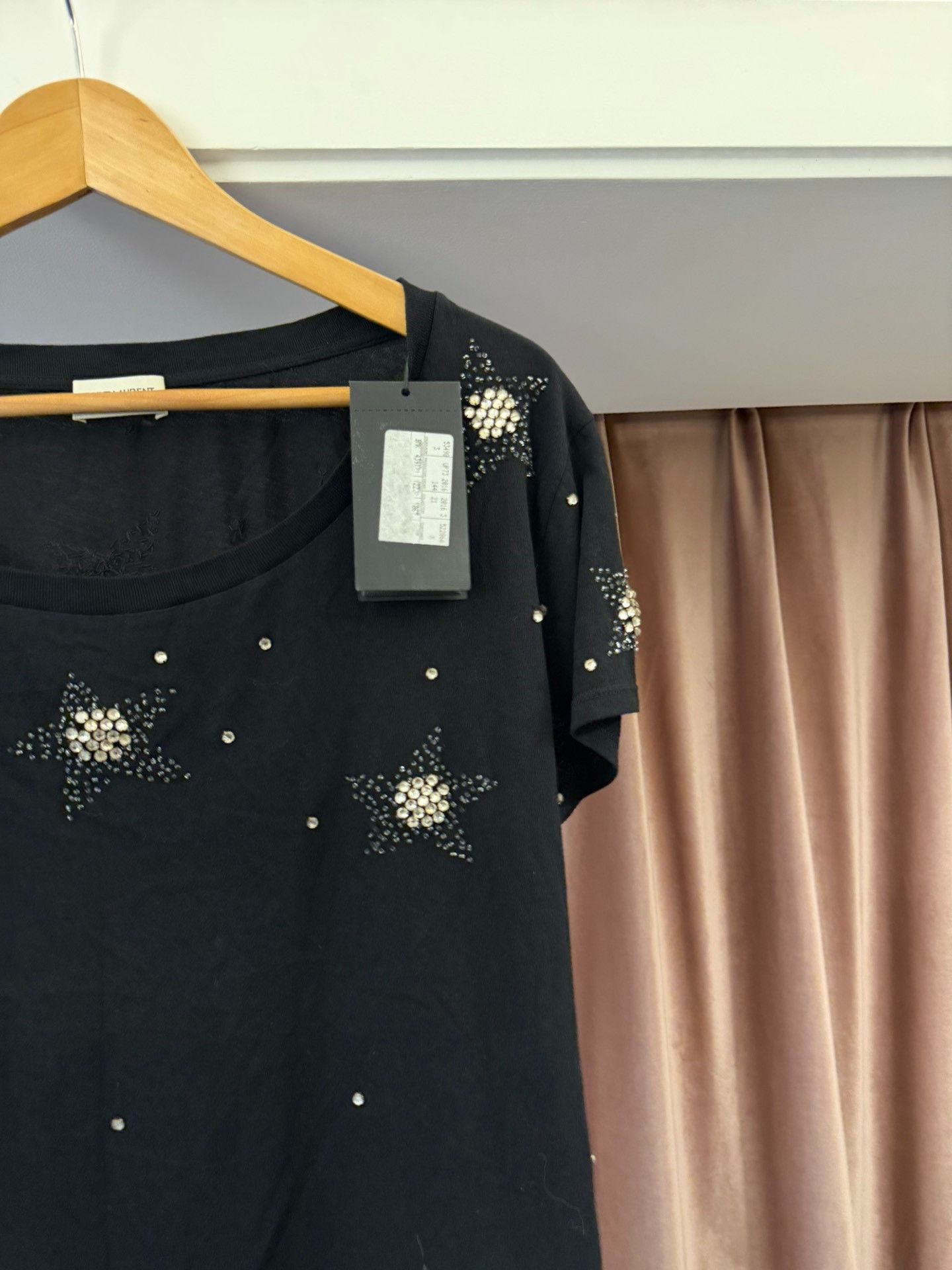 Saint Laurent Paris Saint Laurent Star Crystal T-Shirt Size S Size US S / EU 44-46 / 1 - 5 Thumbnail