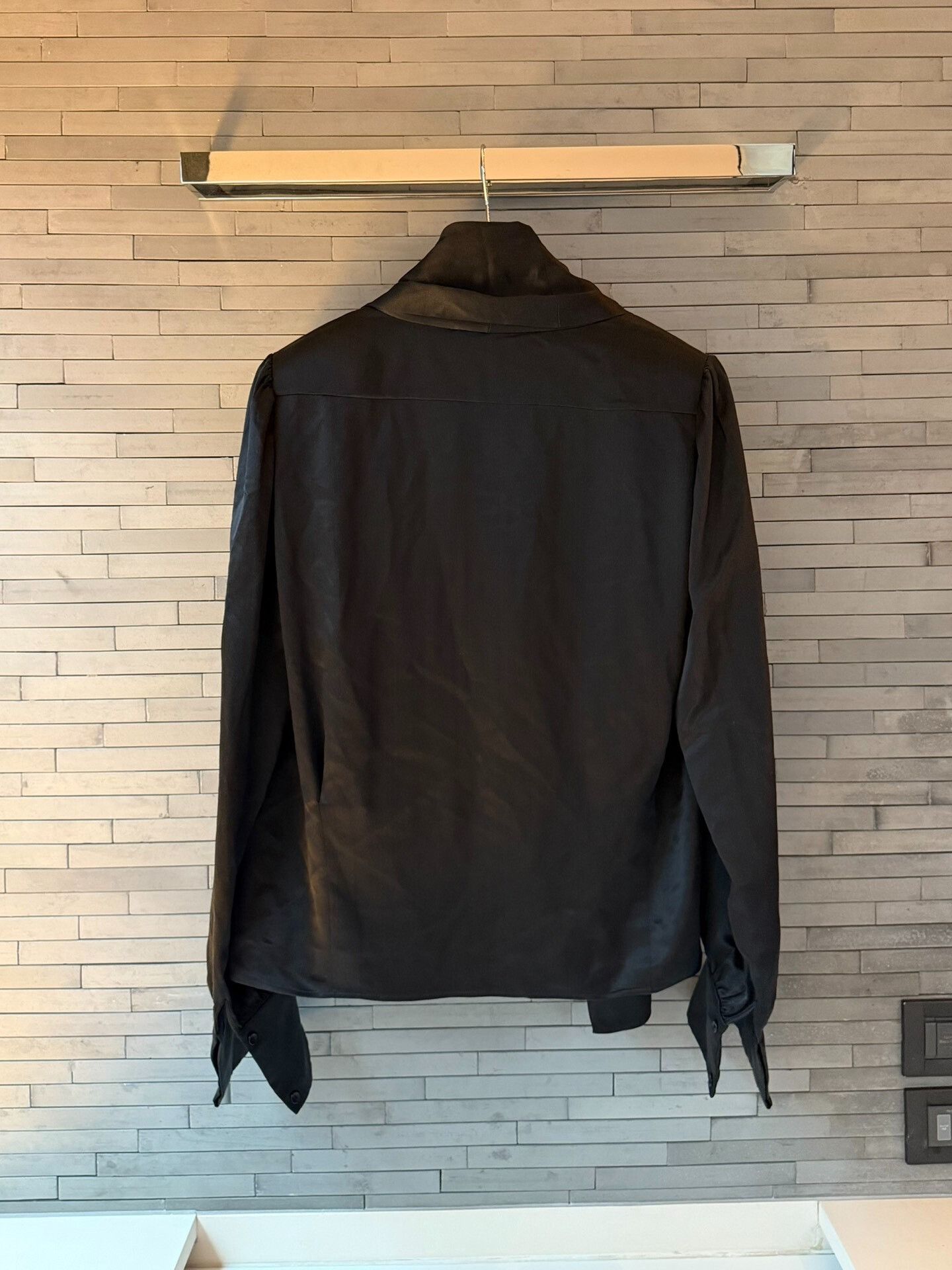 Saint Laurent Paris Saint Laurent Silk Satin Shawl Collar Shirt Size S Size US S / EU 44-46 / 1 - 3 Thumbnail