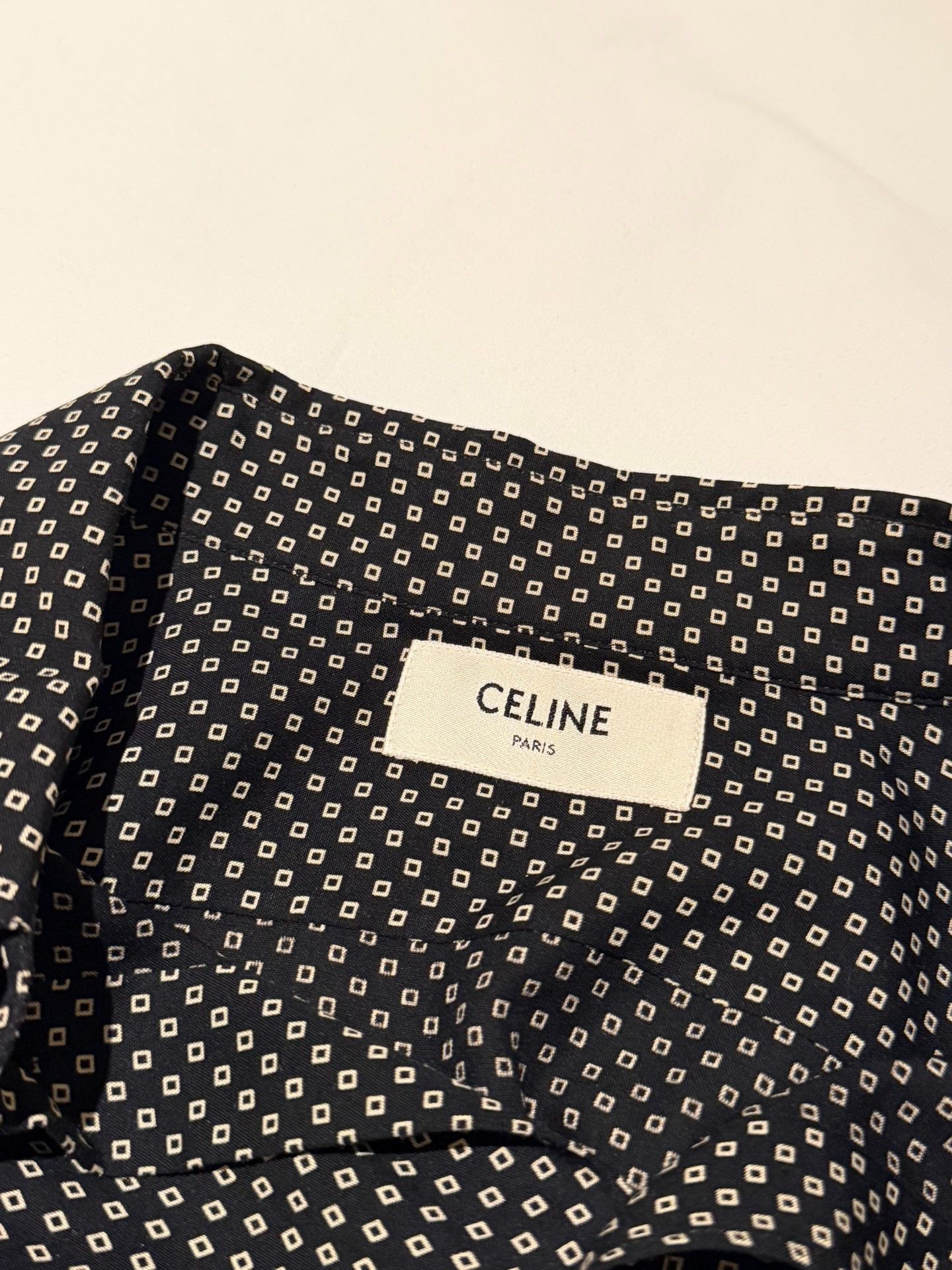 Celine Celine Geometric Print Button Up Shirt Size L Size US L / EU 52-54 / 3 - 4 Thumbnail