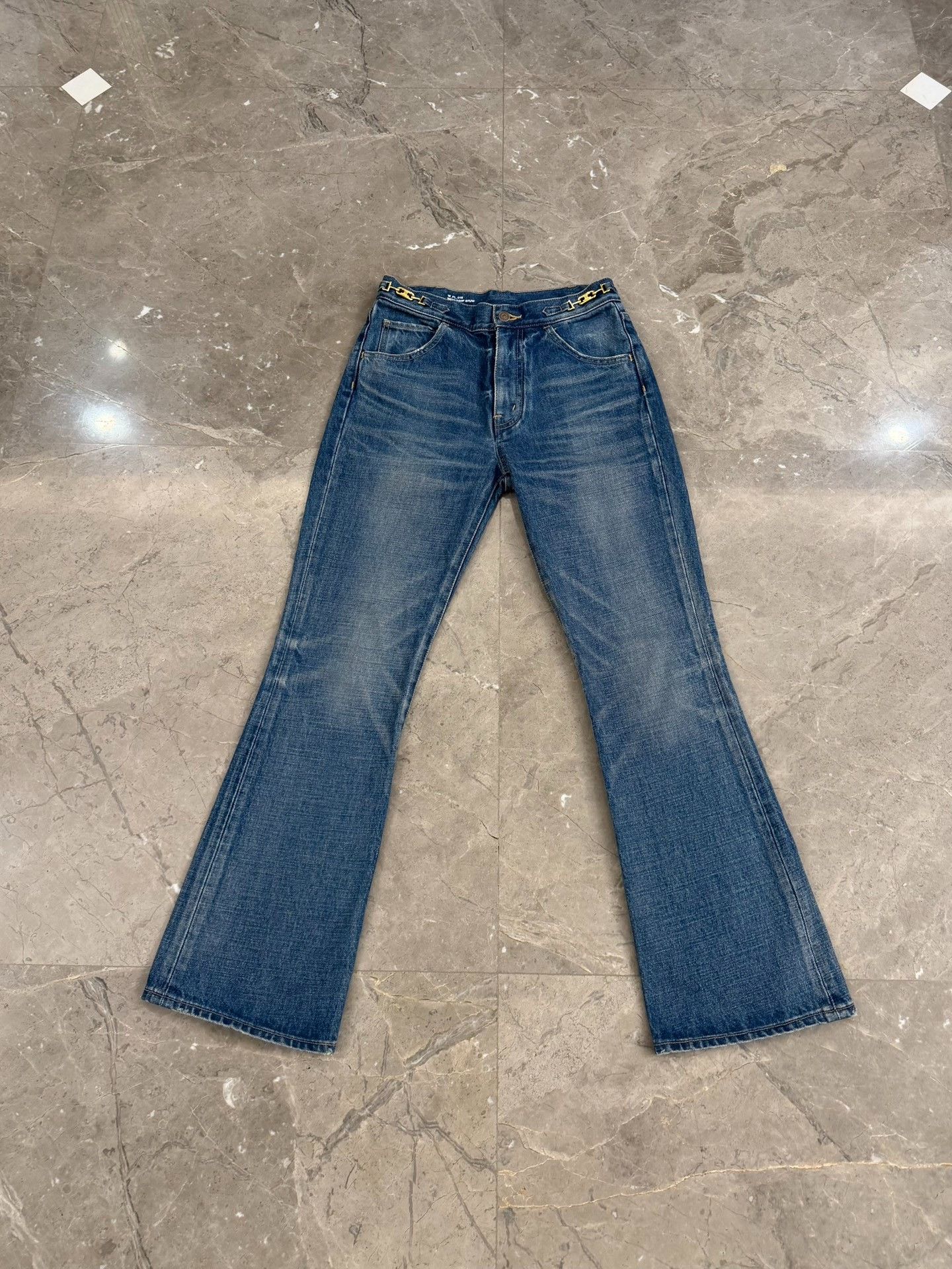 Celine Celine Triomphe Buckle Denim Jeans Size 27 Size US 27 - 2 Thumbnail