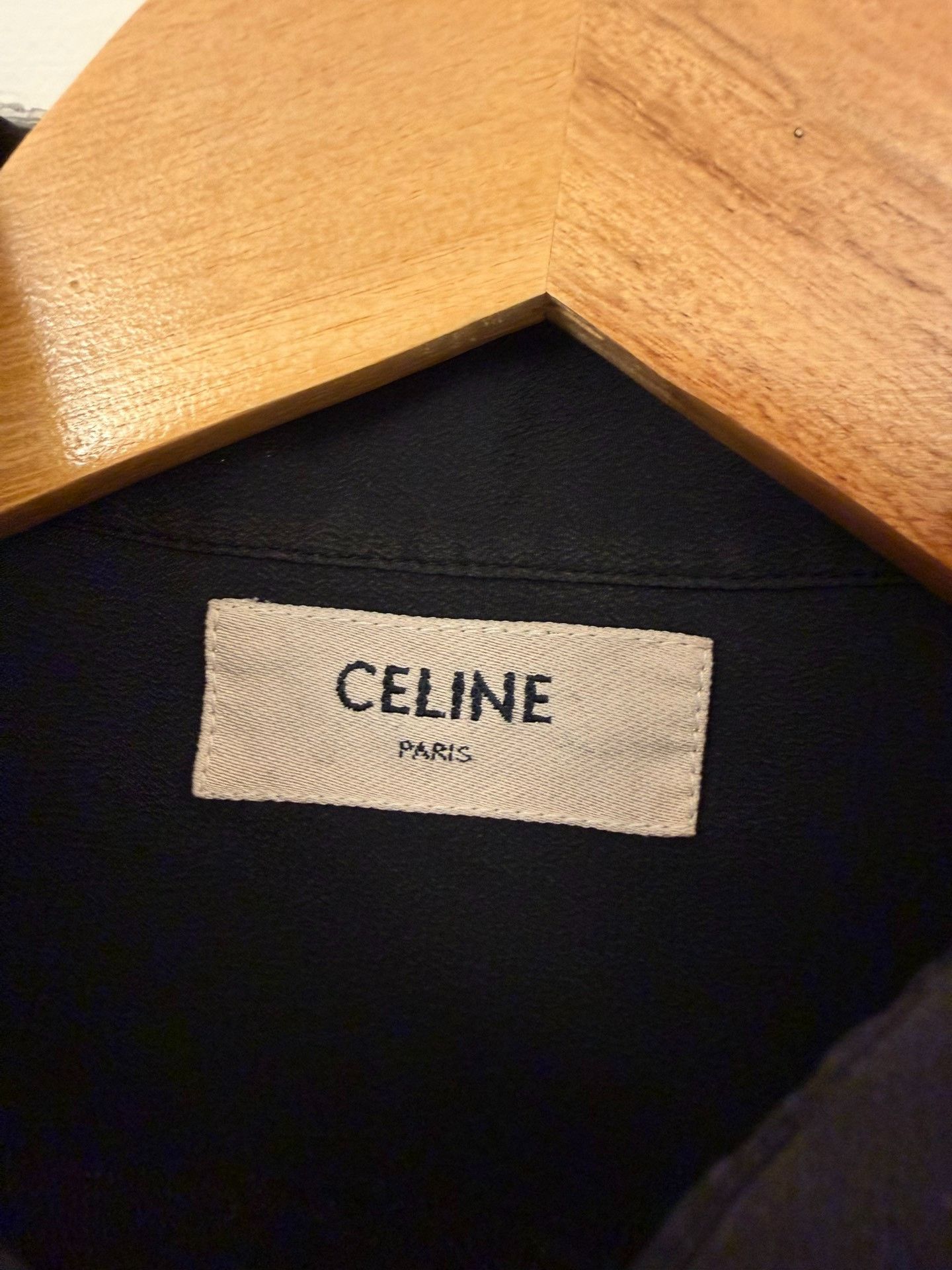 Celine Celine Black Silk Button Up Shirt Size M Size US M / EU 48-50 / 2 - 6 Thumbnail