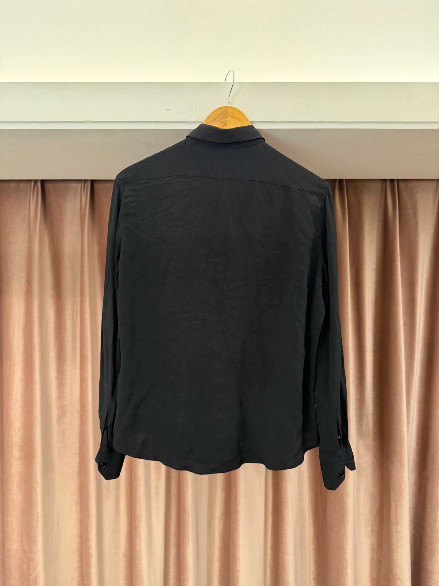 Celine Celine Black Silk Button Up Shirt Size M Size US M / EU 48-50 / 2 - 3 Thumbnail