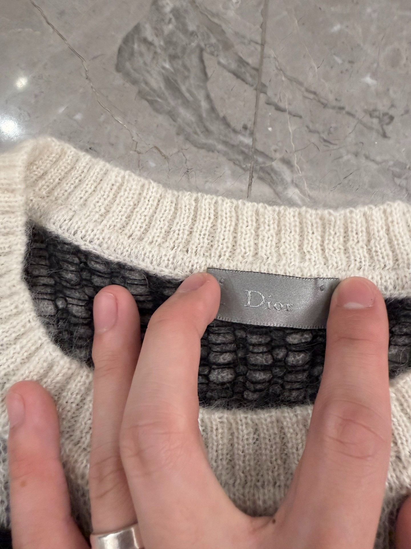 Dior Dior Geometric Mohair Knit Sweater Size S Size US S / EU 44-46 / 1 - 5 Thumbnail