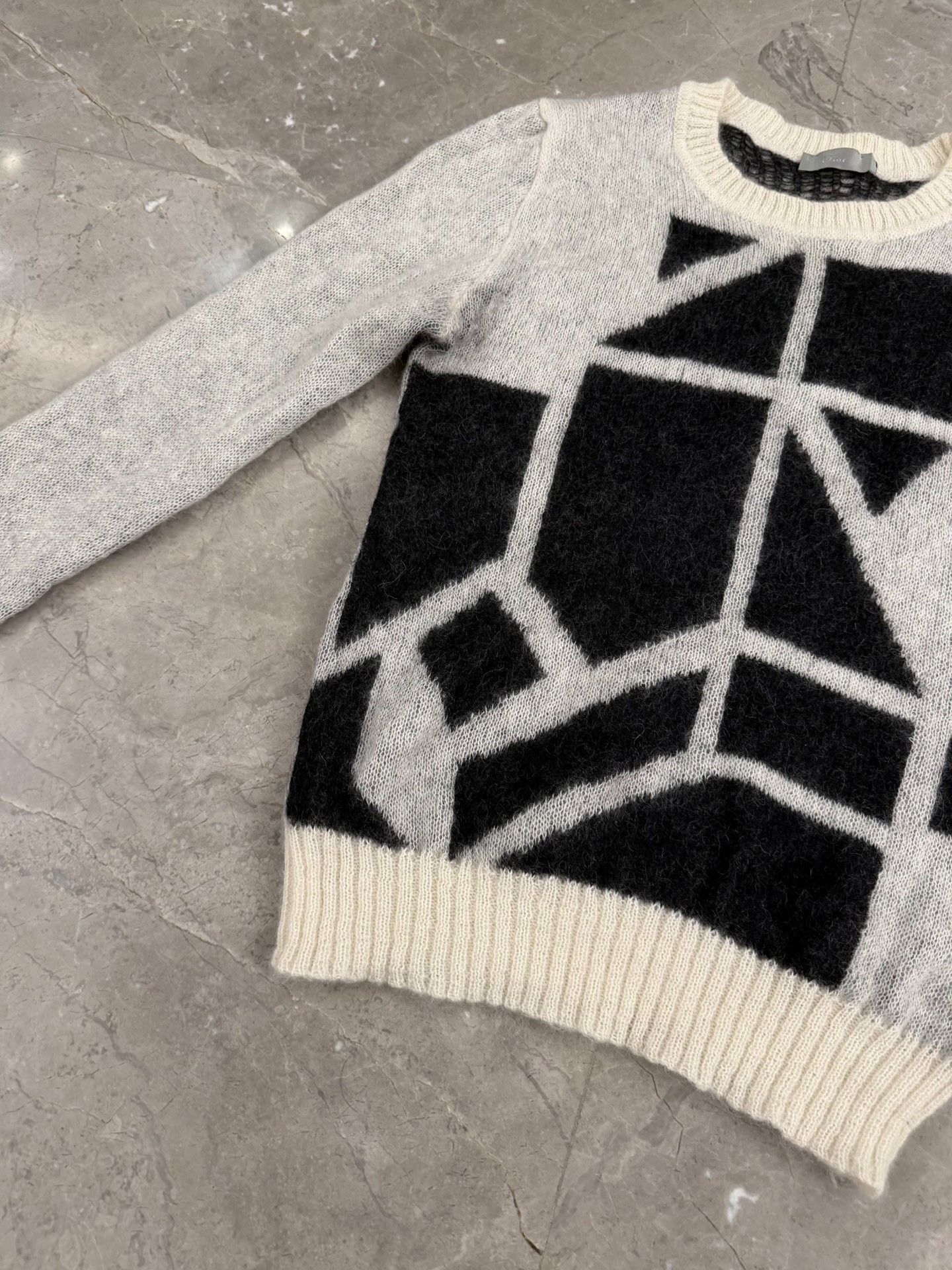Dior Dior Geometric Mohair Knit Sweater Size S Size US S / EU 44-46 / 1 - 3 Thumbnail