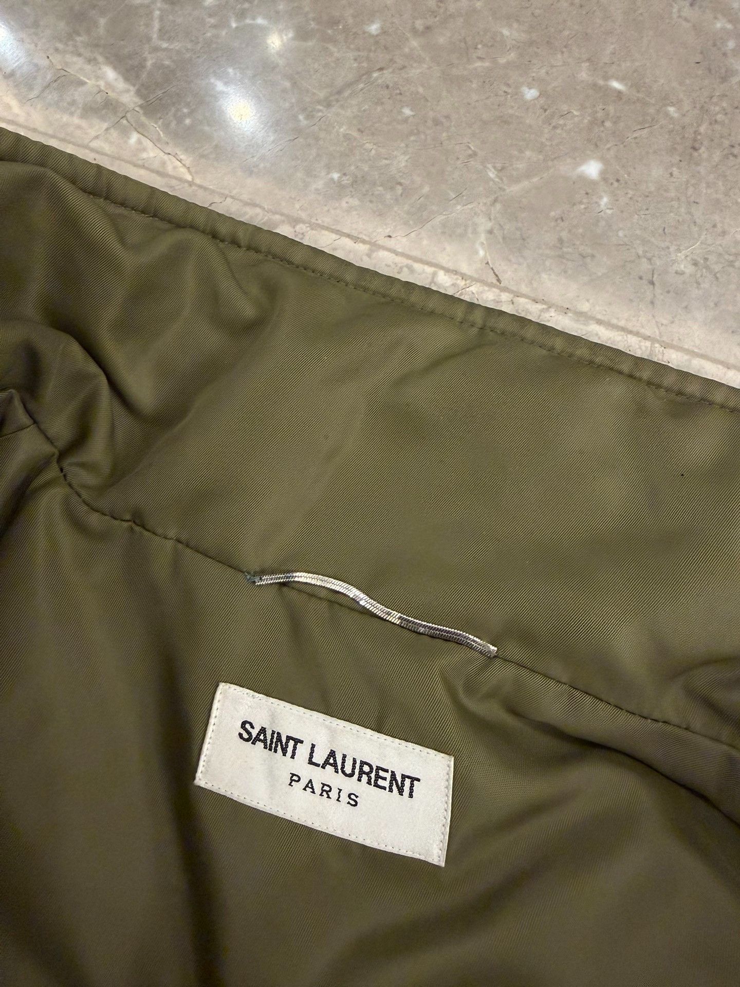 Saint Laurent Paris Saint Laurent Green Puffer Bomber Jacket Size 50 Size US M / EU 48-50 / 2 - 7 Thumbnail
