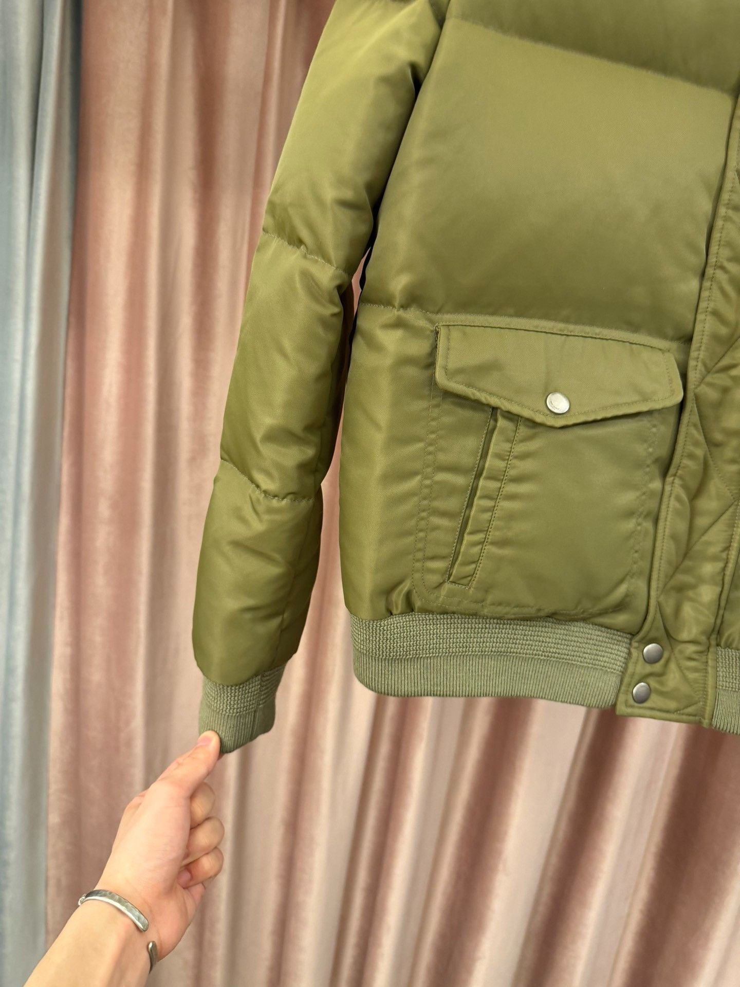Saint Laurent Paris Saint Laurent Green Puffer Bomber Jacket Size 50 Size US M / EU 48-50 / 2 - 5 Thumbnail