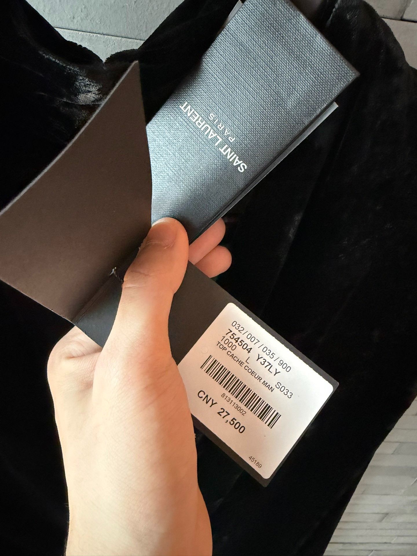 Saint Laurent Paris Saint Laurent Velvet Shirt Size L Size US L / EU 52-54 / 3 - 7 Thumbnail