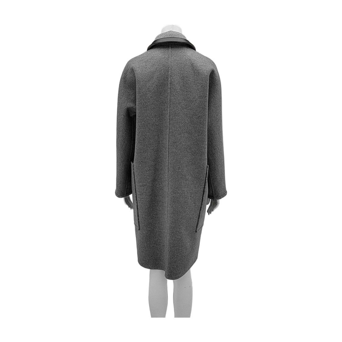 Louis Vuitton Louis Vuitton Wool Coat Gray 32 Size XXS / US 00 / IT 34 - 2 Thumbnail