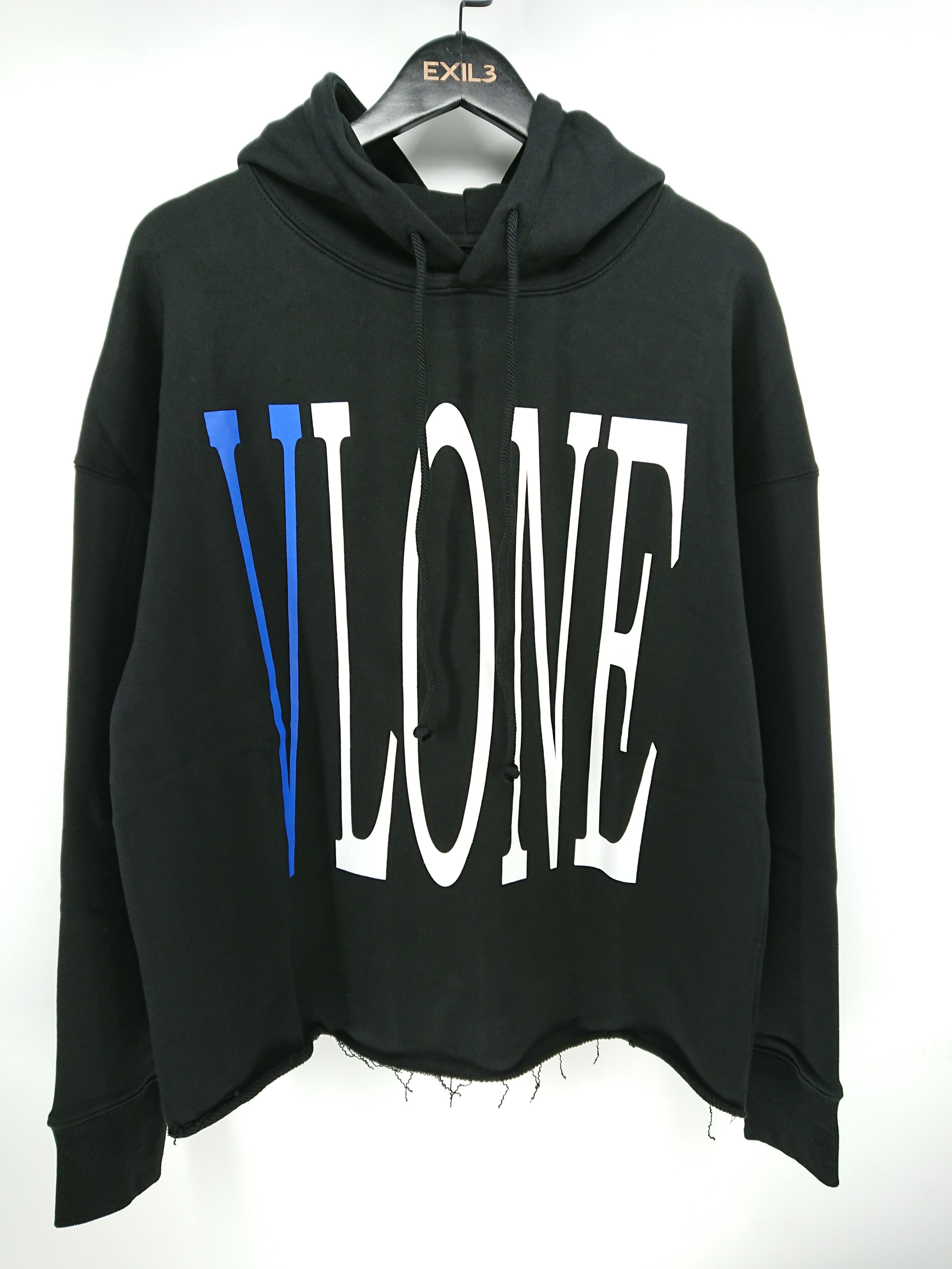Vlone hoodie black and blue sale