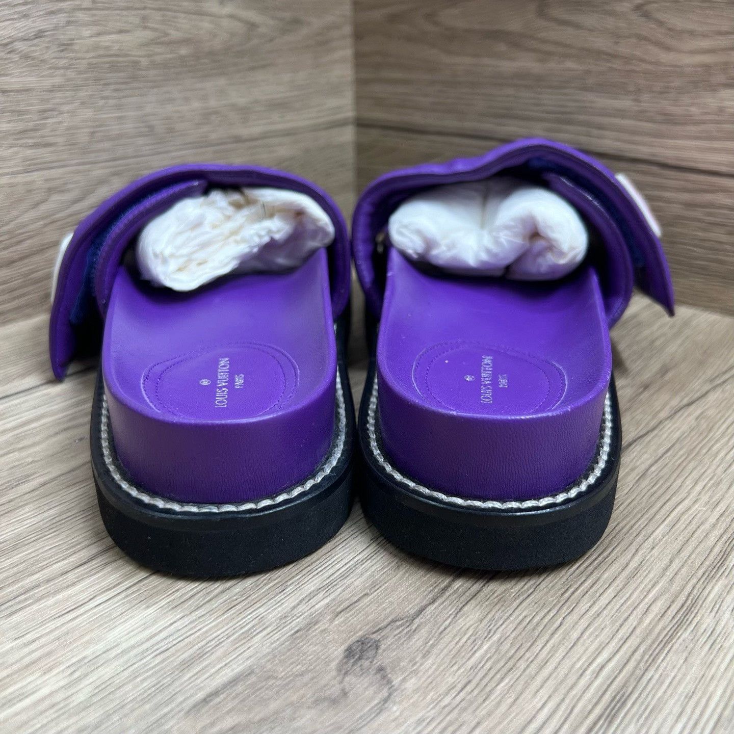 Louis Vuitton Louis Vuitton Comfort Purple Logo Slides IT 39 Size US 9 / IT 39 - 5 Thumbnail