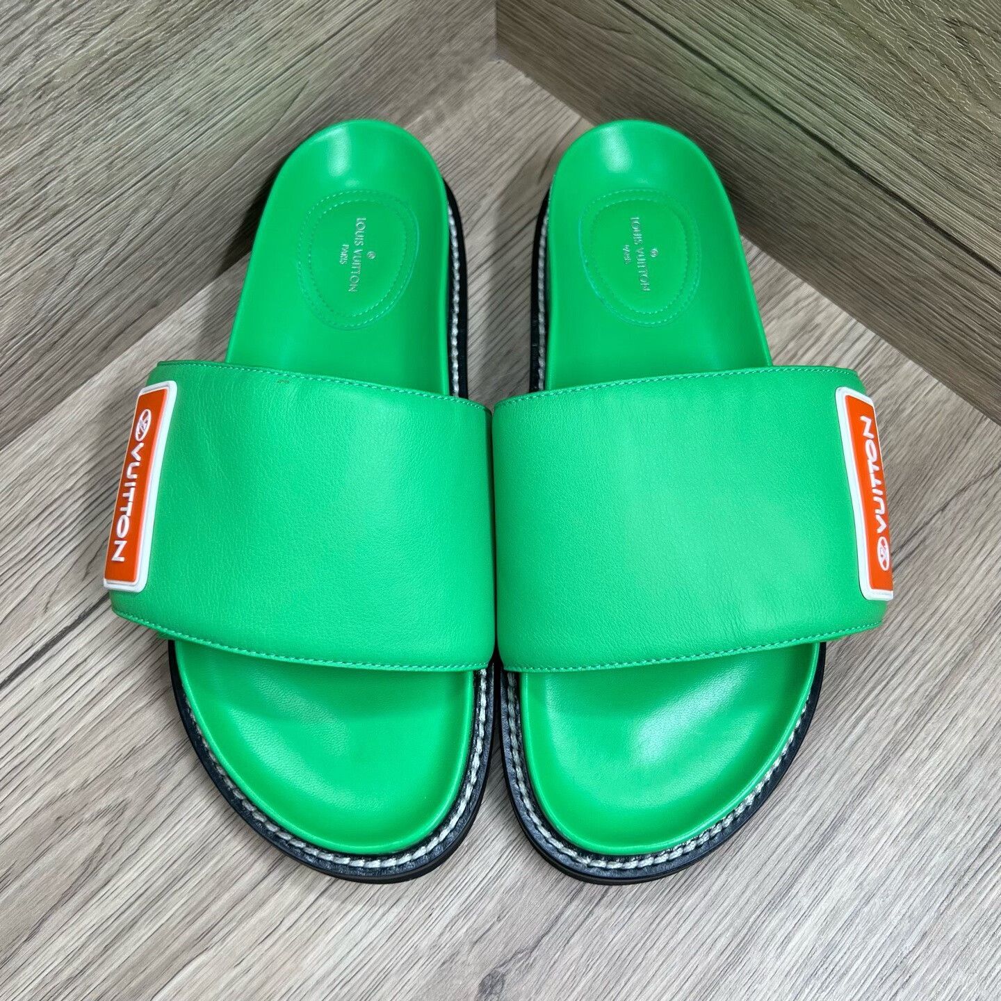 Louis Vuitton Louis Vuitton Green Comfort Sandals Size 38 Size US 8 / IT 38 - 3 Thumbnail