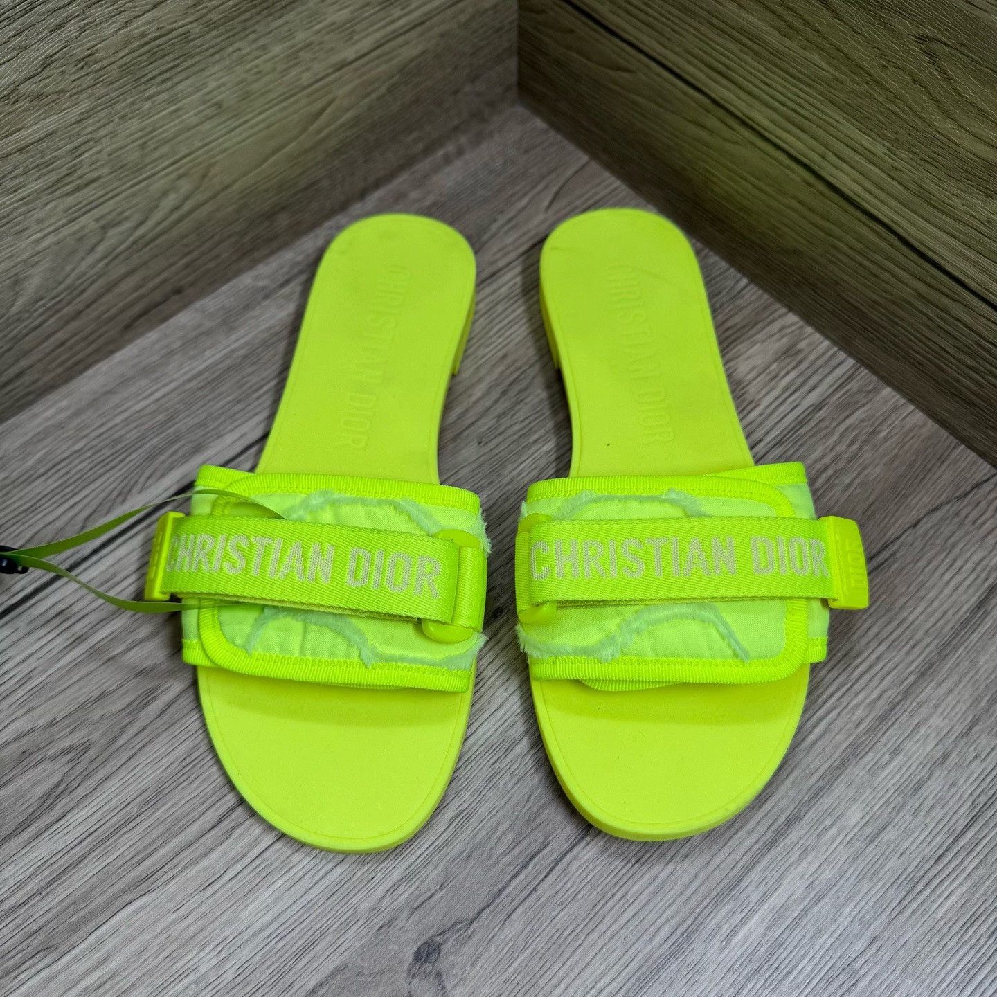 Dior Dior Neon Green Sandals Size 38 Size US 8 / IT 38 - 3 Thumbnail
