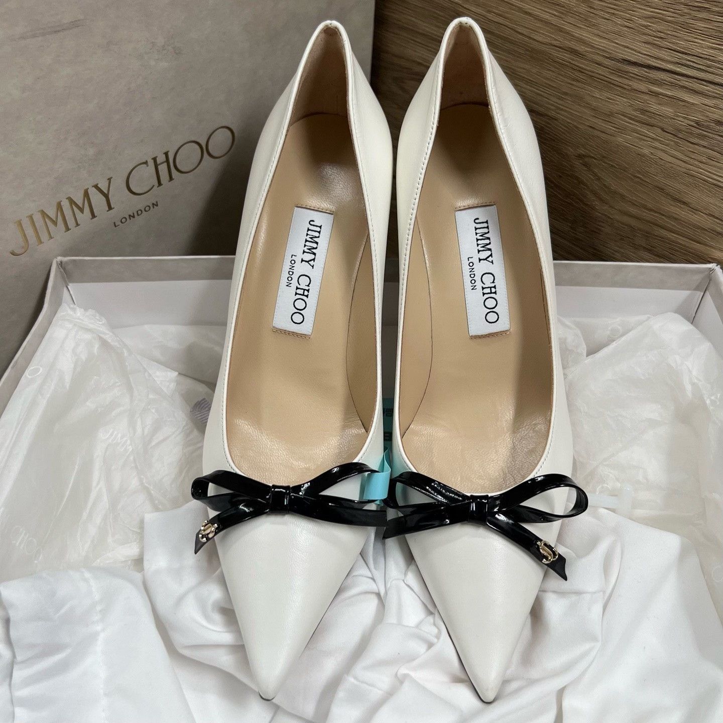 Jimmy Choo Jimmy Choo White Bow Pumps Size 36 Size US 6 / IT 36 - 3 Thumbnail