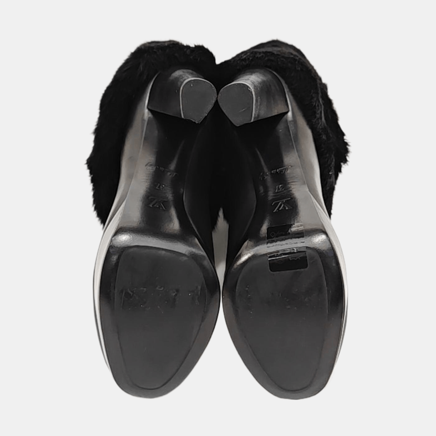 Louis Vuitton Louis Vuitton Black Fur Trim Leather Boots Size 37 Size US 7 / IT 37 - 5 Thumbnail