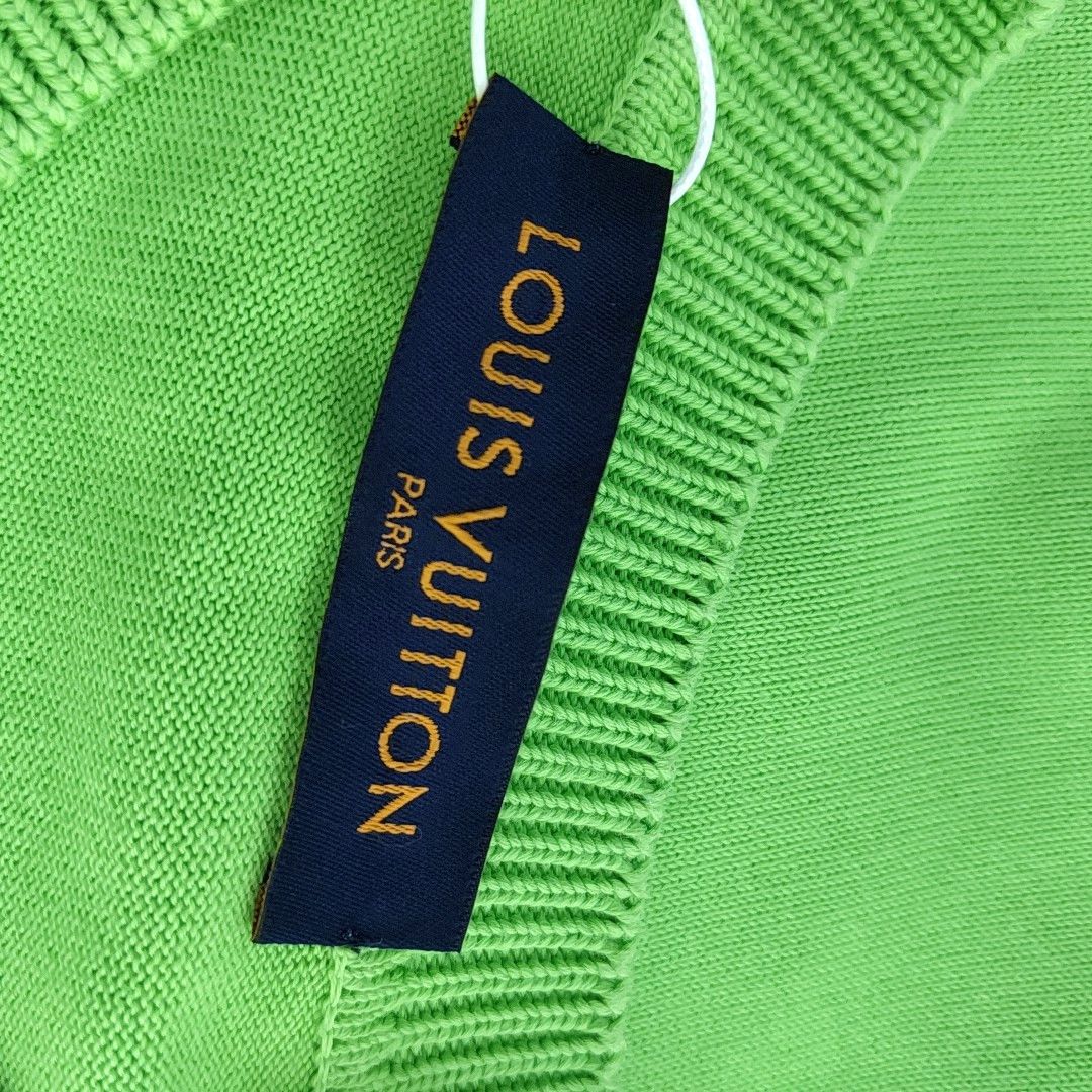 Louis Vuitton Louis Vuitton Green Cotton Knit T-Shirt Size M Size US M / EU 48-50 / 2 - 7 Thumbnail