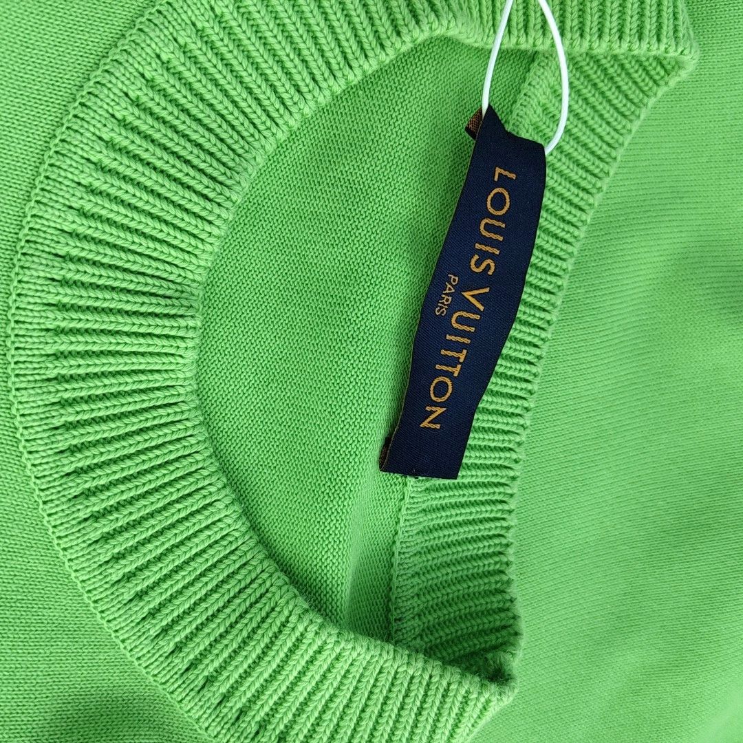 Louis Vuitton Louis Vuitton Green Cotton Knit T-Shirt Size M Size US M / EU 48-50 / 2 - 6 Thumbnail