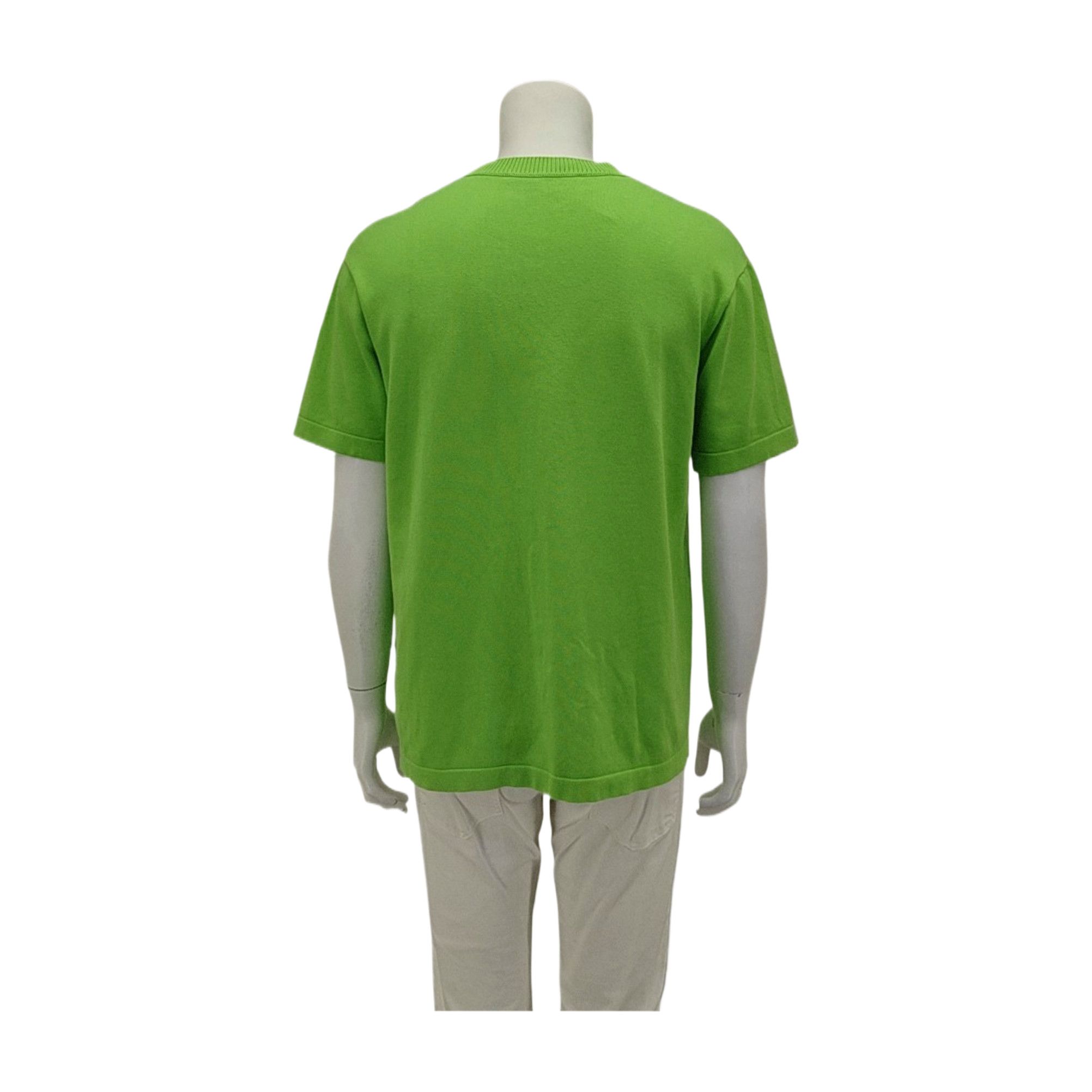 Louis Vuitton Louis Vuitton Green Cotton Knit T-Shirt Size M Size US M / EU 48-50 / 2 - 2 Thumbnail