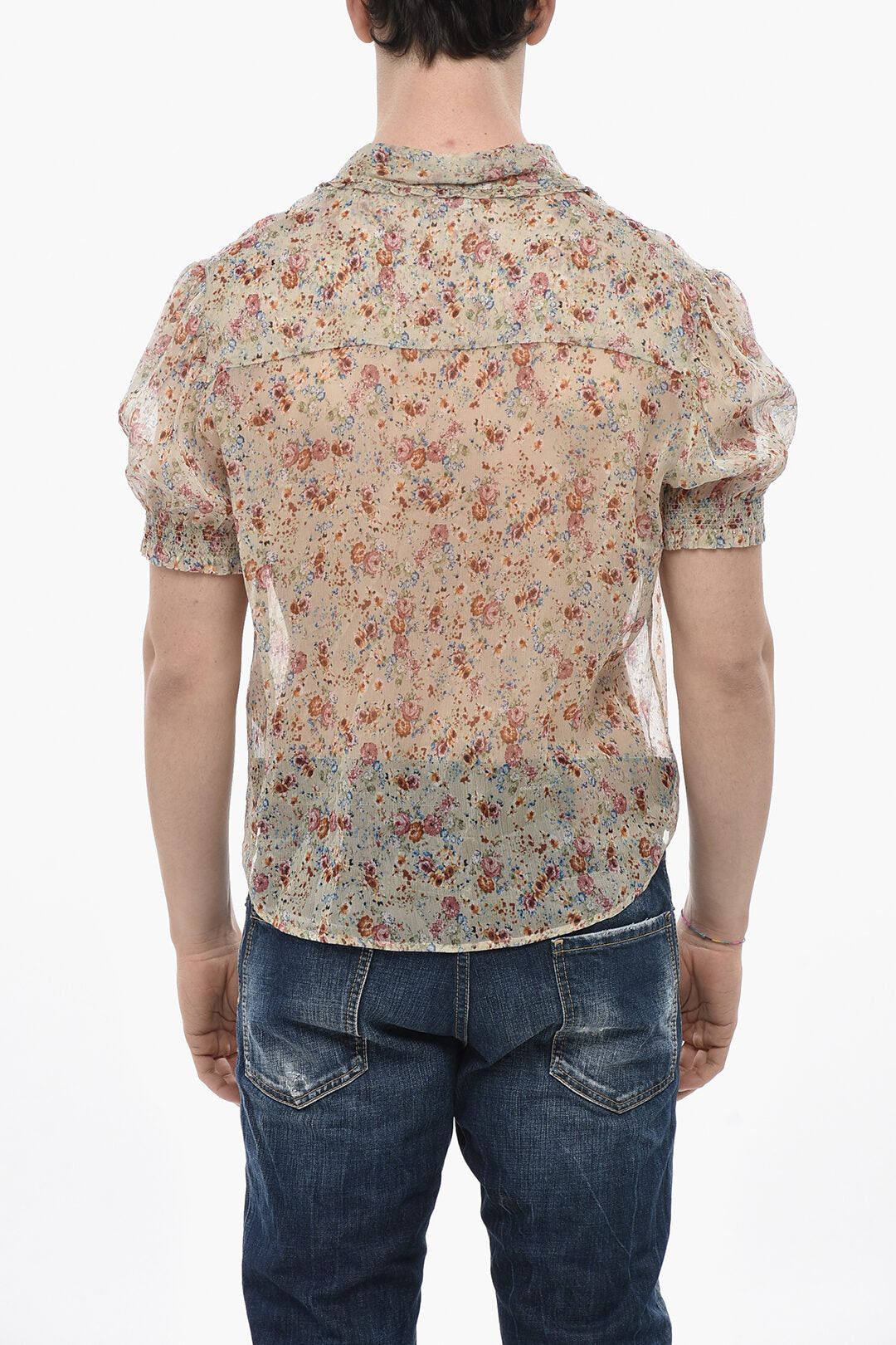 Dsquared2 Garden Sutra Silk Shirt with Floral Print Size US M / EU 48-50 / 2 - 2 Thumbnail