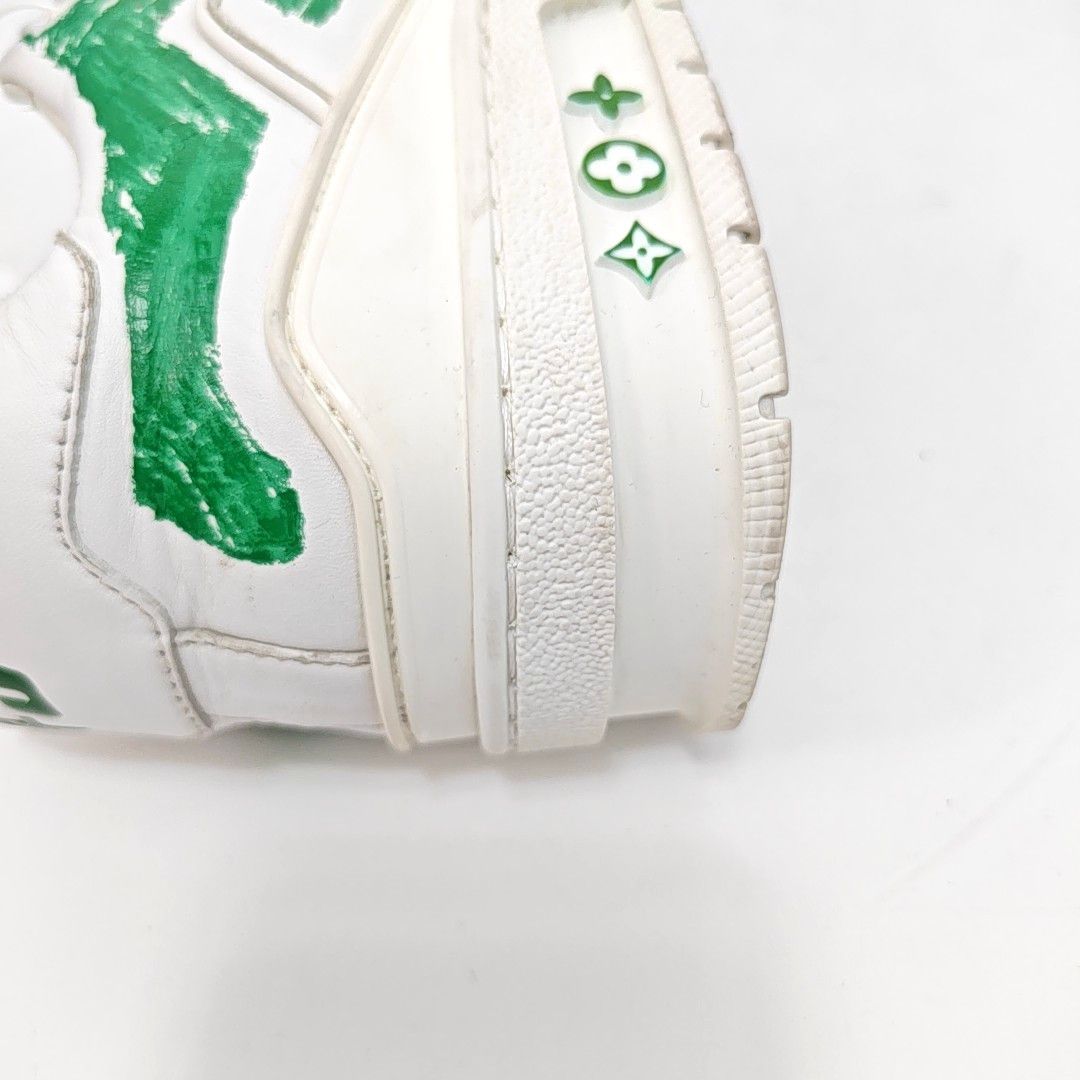Louis Vuitton LOUIS VUITTON Green Brushstroke Low-Top Sneakers US 9 Size US 9 / EU 42 - 11 Thumbnail