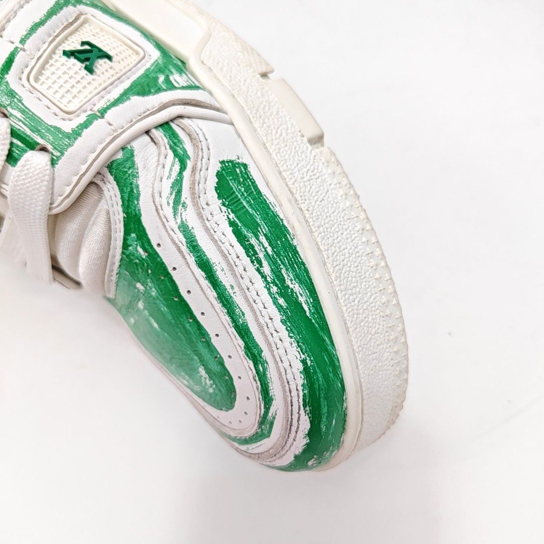 Louis Vuitton LOUIS VUITTON Green Brushstroke Low-Top Sneakers US 9 Size US 9 / EU 42 - 7 Thumbnail