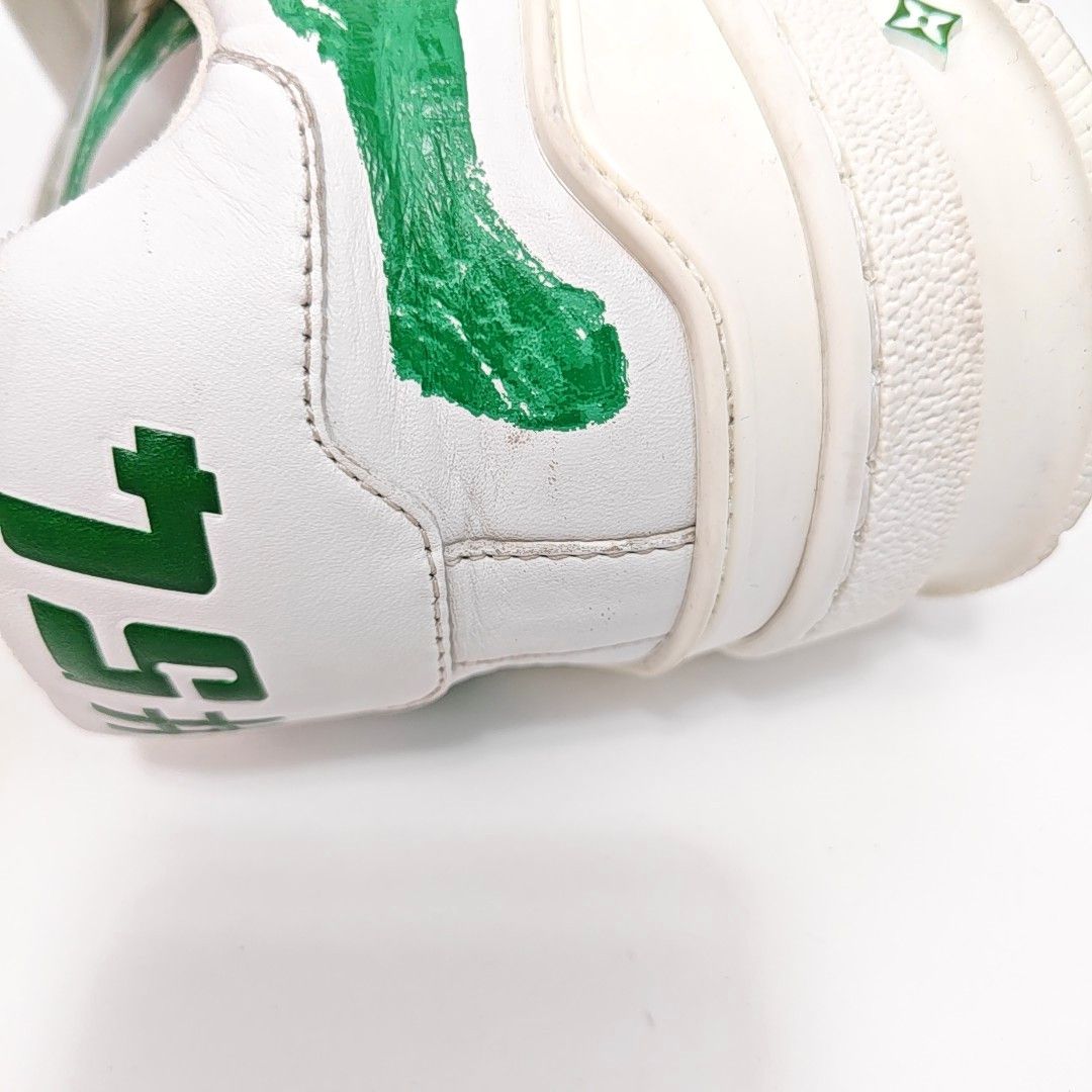 Louis Vuitton LOUIS VUITTON Green Brushstroke Low-Top Sneakers US 9 Size US 9 / EU 42 - 10 Thumbnail
