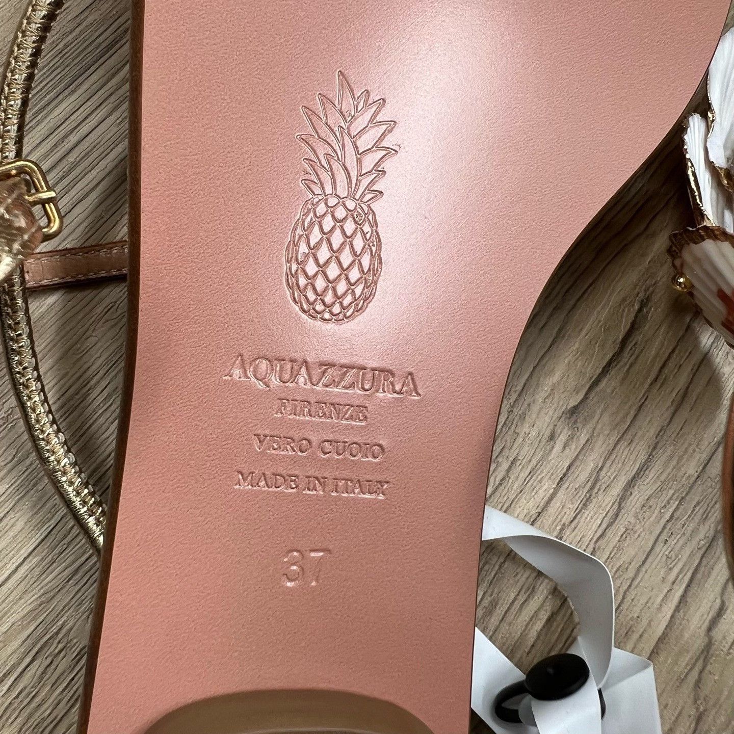 Aquazzura Aquazzura Shell Embellished Sandals Size 37 Size US 7 / IT 37 - 7 Thumbnail