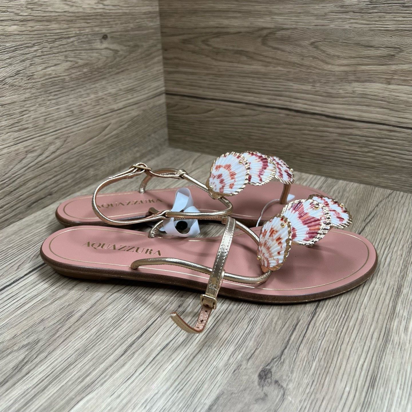 Aquazzura Aquazzura Shell Embellished Sandals Size 37 Size US 7 / IT 37 - 5 Thumbnail