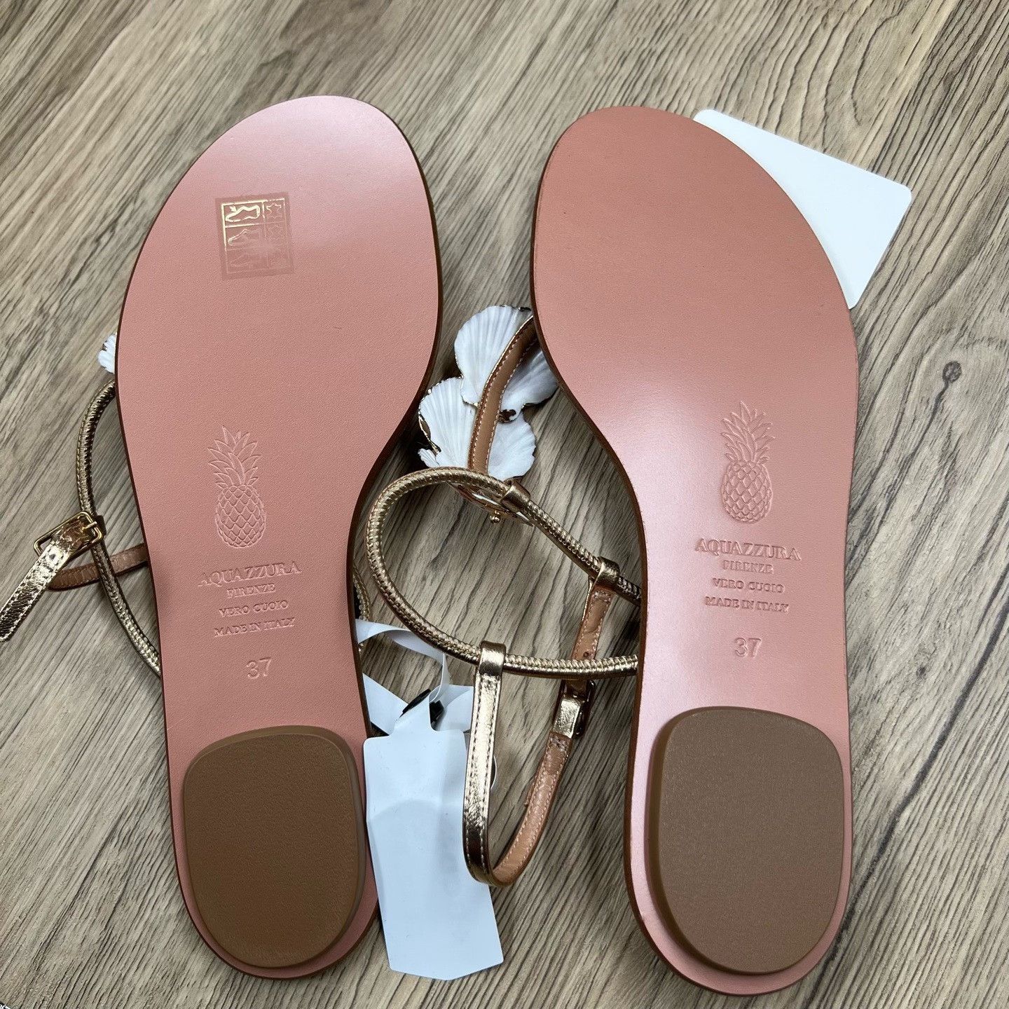Aquazzura Aquazzura Shell Embellished Sandals Size 37 Size US 7 / IT 37 - 6 Thumbnail