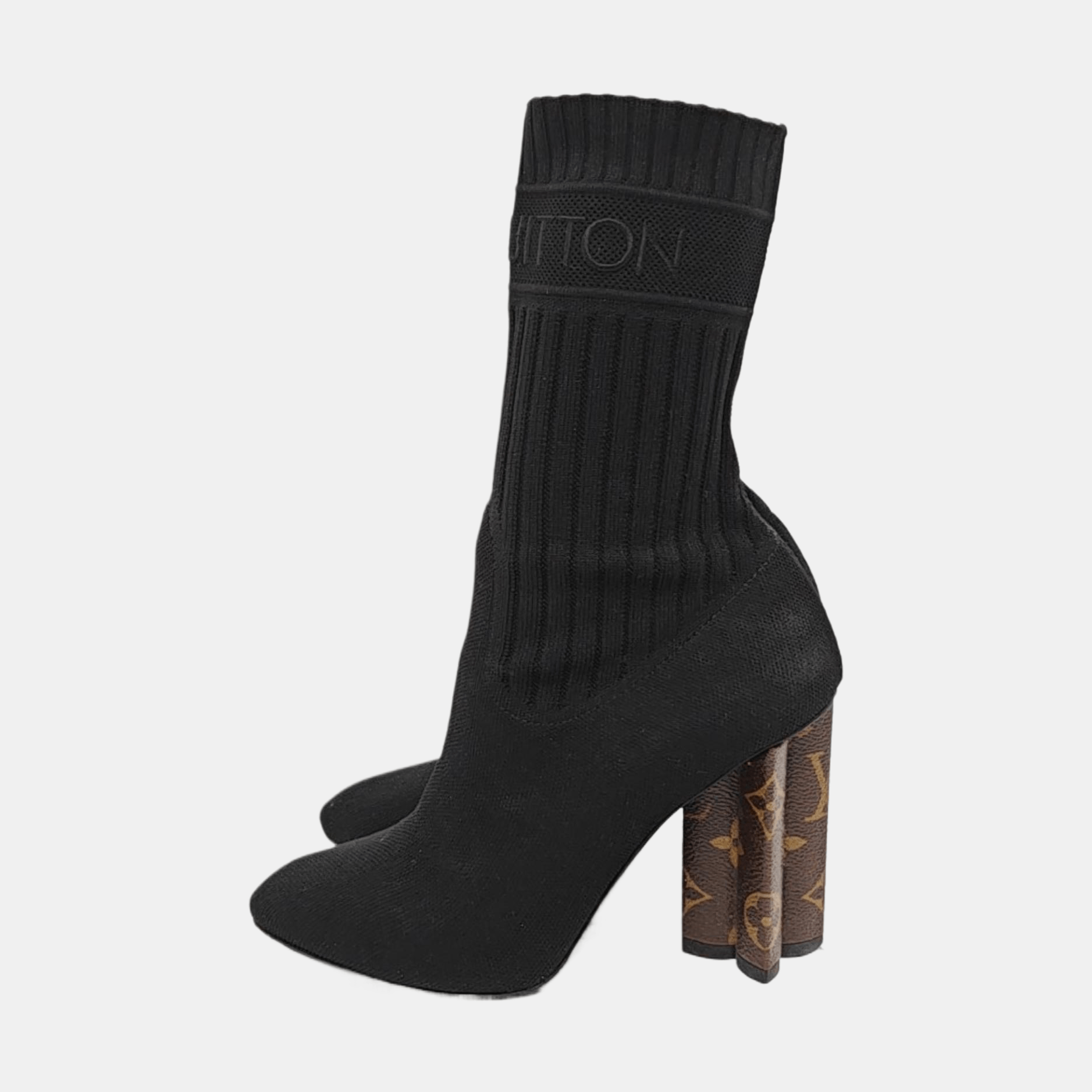 Louis Vuitton Louis Vuitton Monogram Heel Knit Boots Size 36 Size US 6 / IT 36 - 6 Thumbnail