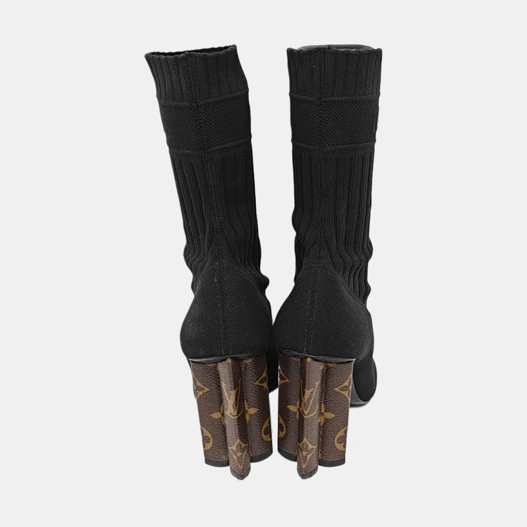 Louis Vuitton Louis Vuitton Monogram Heel Knit Boots Size 36 Size US 6 / IT 36 - 4 Thumbnail