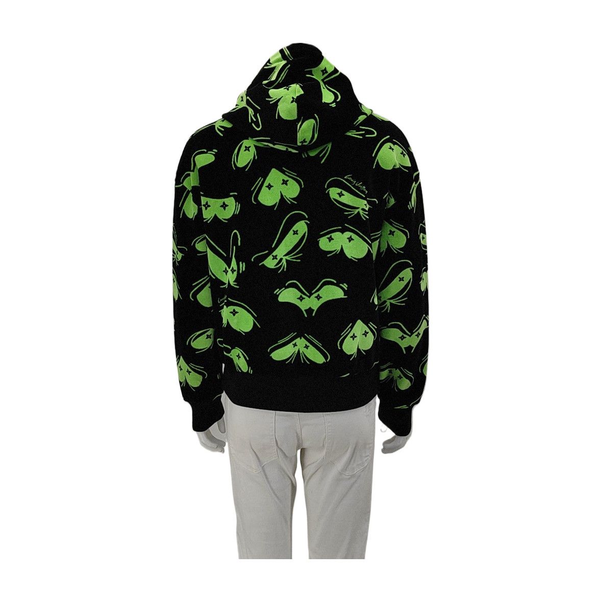 Louis Vuitton Louis Vuitton Green Graphic Print Hoodie Size M Size US M / EU 48-50 / 2 - 2 Thumbnail